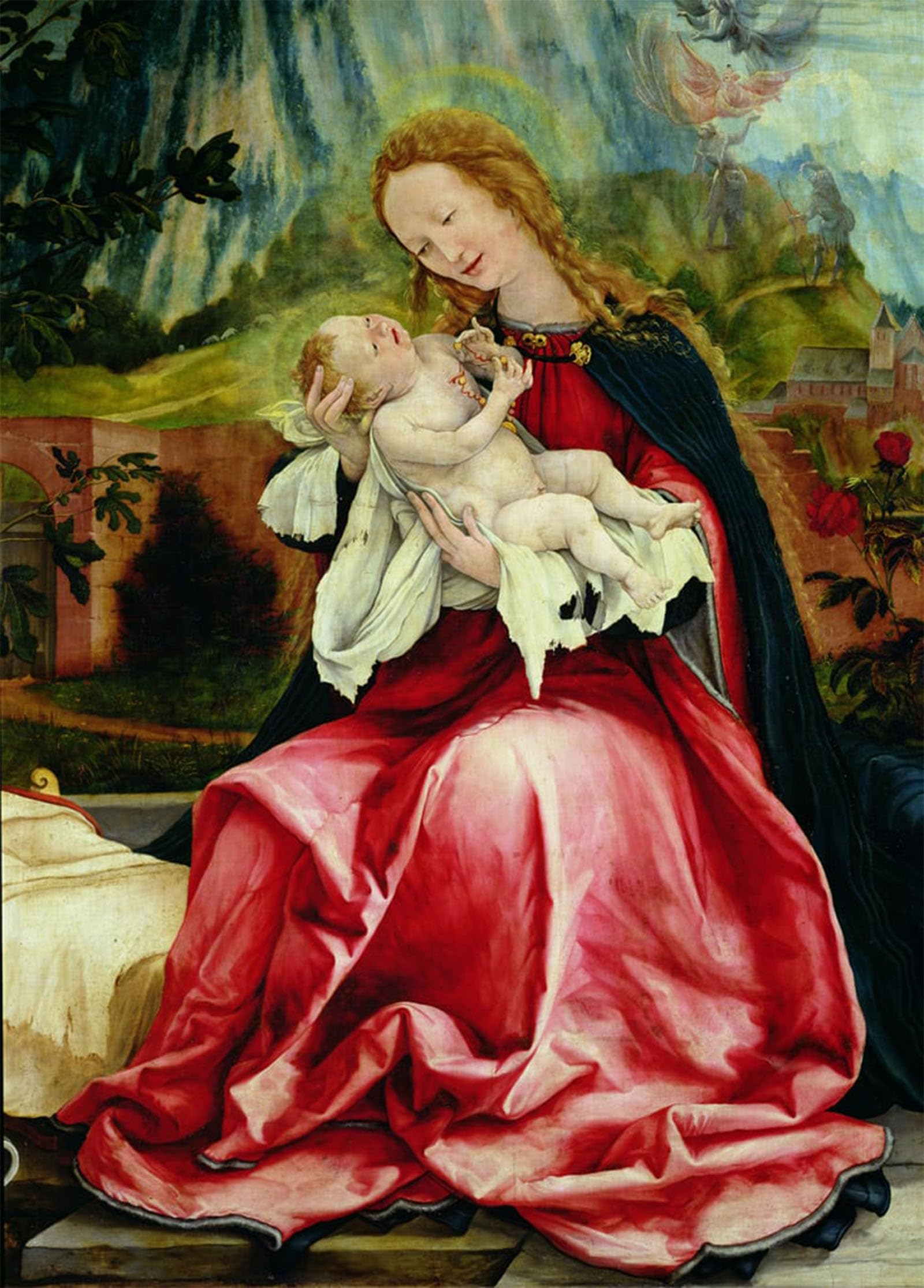 POSTERIIk Famous Animal Posters Vintage Picture the Virgin and Child From the Isenheim Altarpiece by Matthias Grünewald Modern Wall Decor for Home Decor 60x90cm