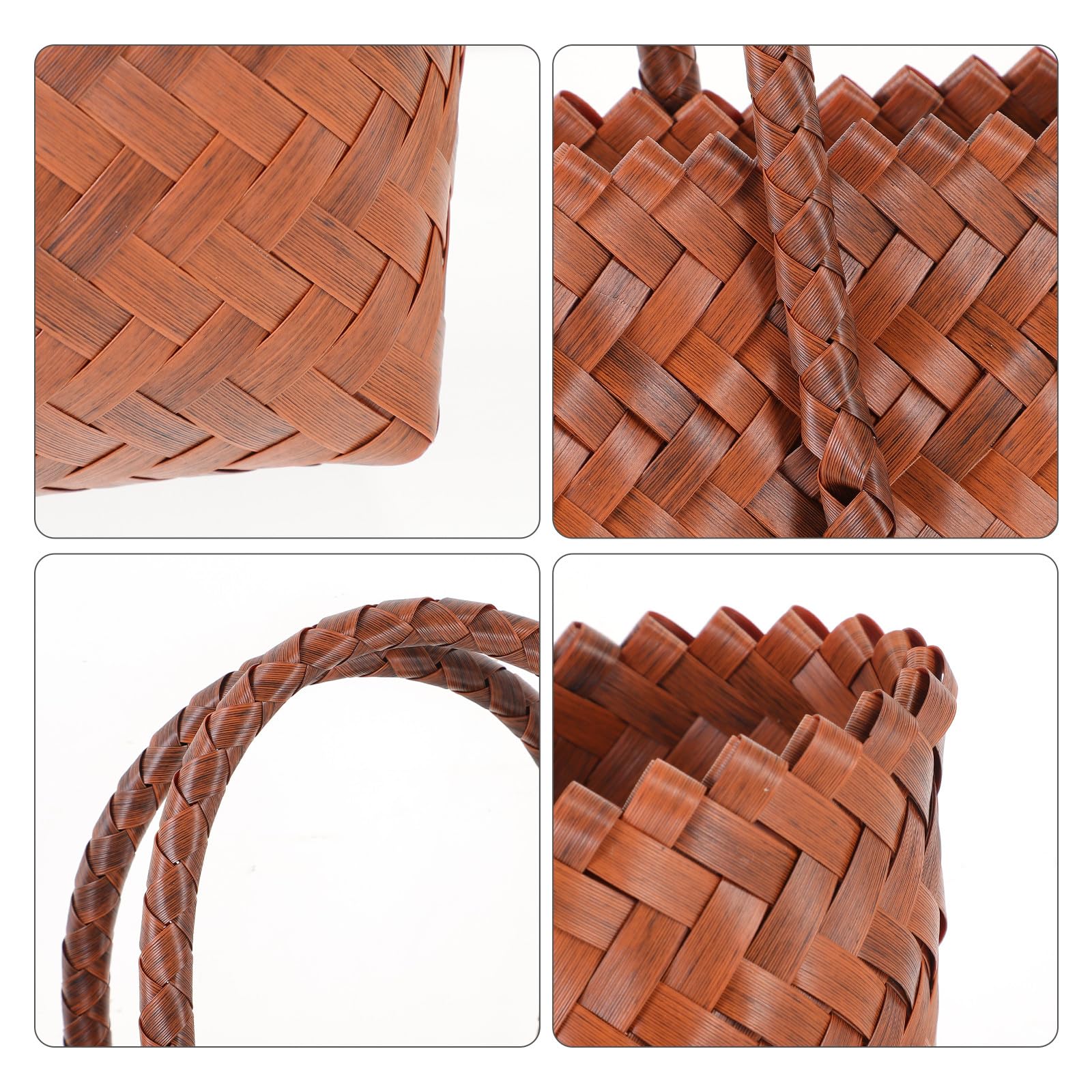 DECHOUS Bolso de Paja Mujer Mano con Asa Resistente Bolsa Tote Versátil para Picnic Almacenamiento Cocina y Playa Ligero y Espacioso para Uso Diario