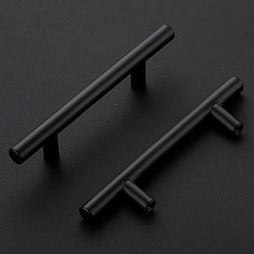 Miniatura 2 de Ravinte Paquete de 20 tiradores de gabinete negros de 3-34 pulgadas, manijas de gabinete de cocina color negro mate, tiradores de cajones modernos,