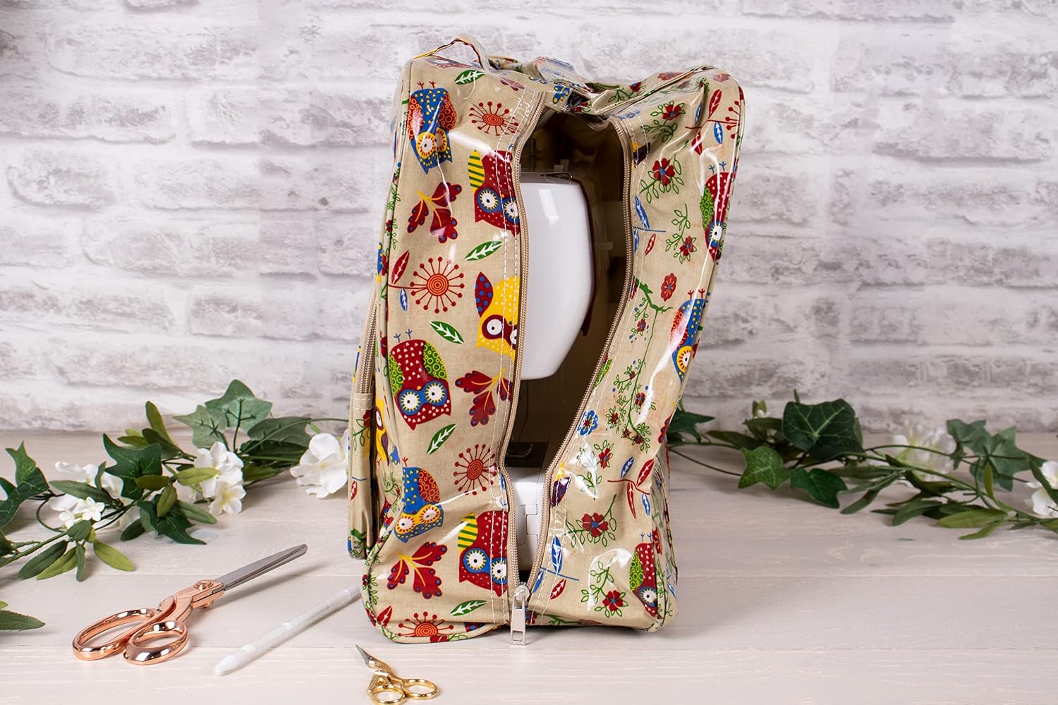 Hobby Gift MR4660 Printed Sewing Machine Storage Bag, 43 x 37 x 20cm, Owl