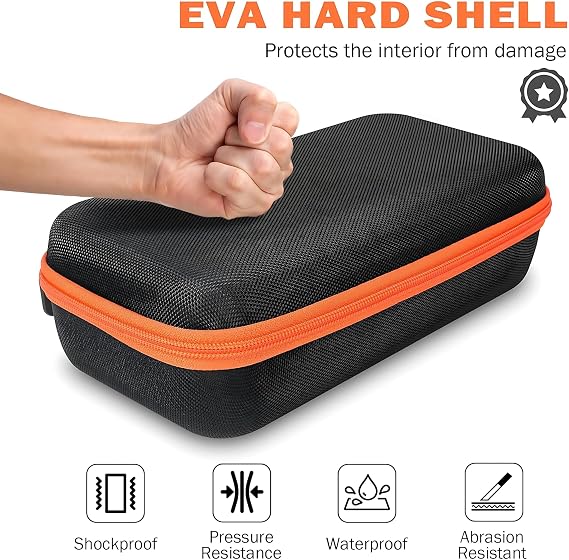 Wireless Microphone Case - Compatible with JBL Wireless Two Microphone System - Handheld Dual Mic Travel Bag for Singing & Karaoke | Waterproof & Dirt Resistant - Black (Box Only)