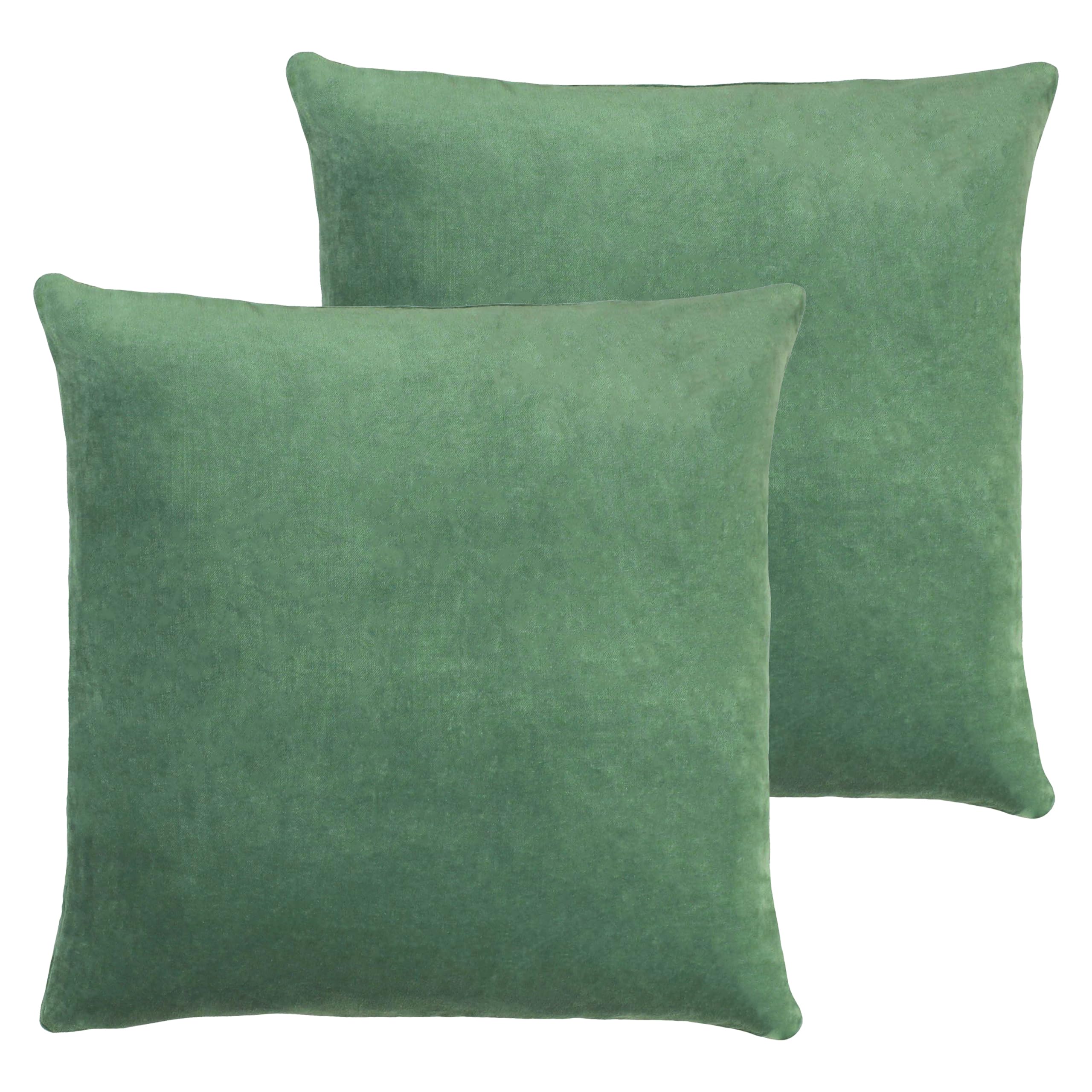 furn. Solo Feather Filled Cushions Twin Pack, Eucalyptus, 45 x 45cm