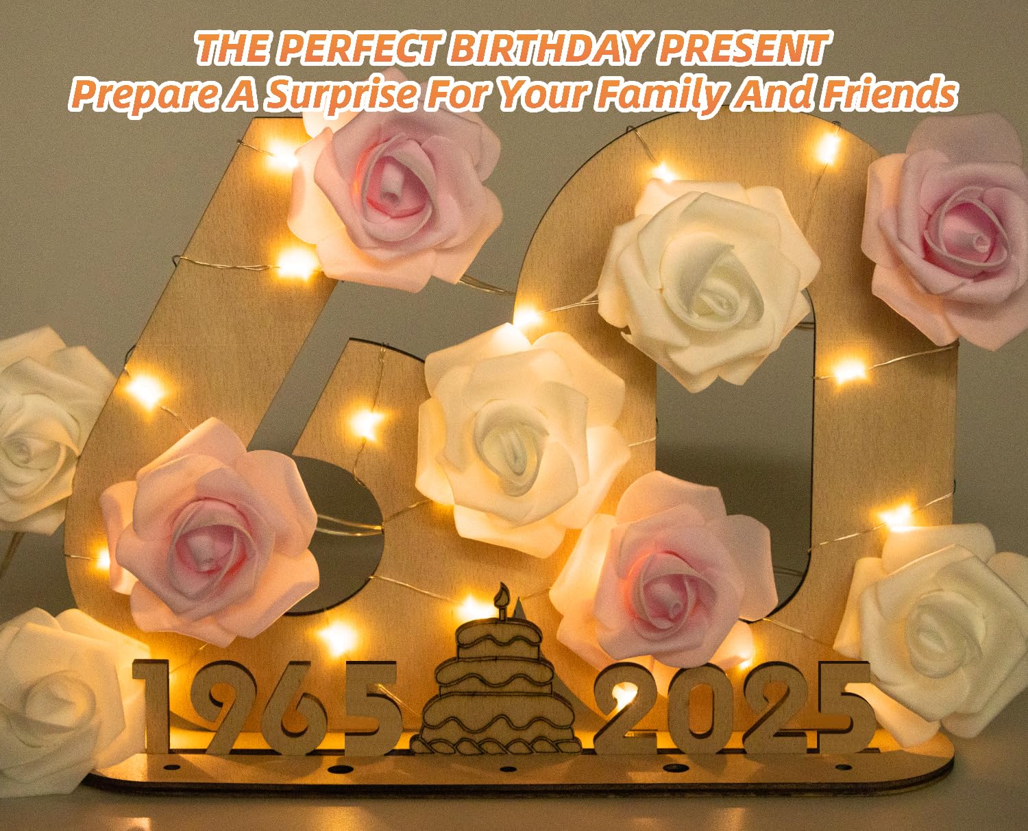 Libro Degli Ospiti In Legno Per 25° Anniversario - Regalo Creativo Con Luci LED Per Compleanni E Feste | Idea Regalo Denaro - Foto 2