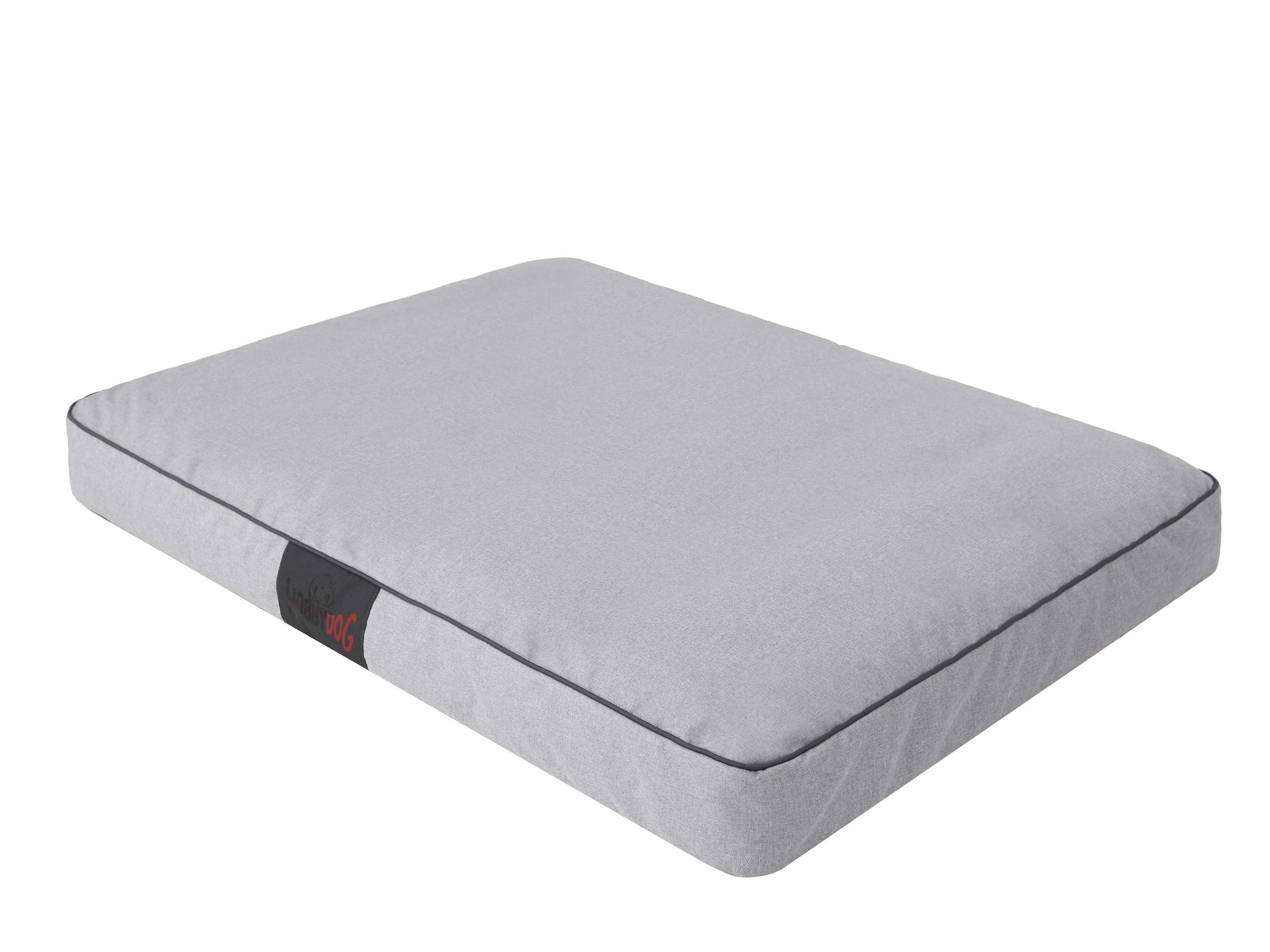 PIESIEKSOLANDIA Oaza Hondenbed met rand, huisdierbed, bed, vloerbed, hondenkussen, hondenbank, kattenbed, hondenbank, hondenmand, zacht, textiel, rechthoekig, 90 x 70 cm, bolvormig/crème