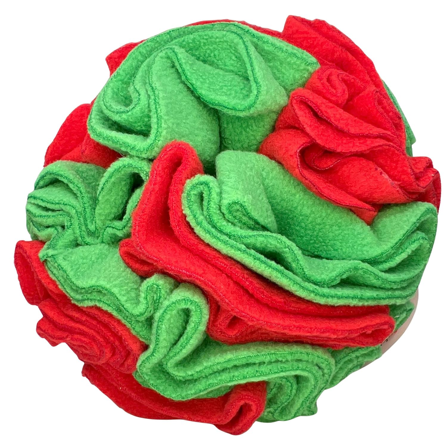 Glory To Dog Puppy and Medium Breed Snuffle Interactive Foraging Dog Puzzle Ball Toy Christmas Green and Red