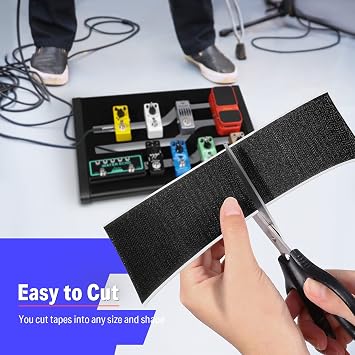 Donner Pedalboard Pedal Tape,Guitar Pedal Board Mounting Tape Length 2M Width 5CM Hook + Loop