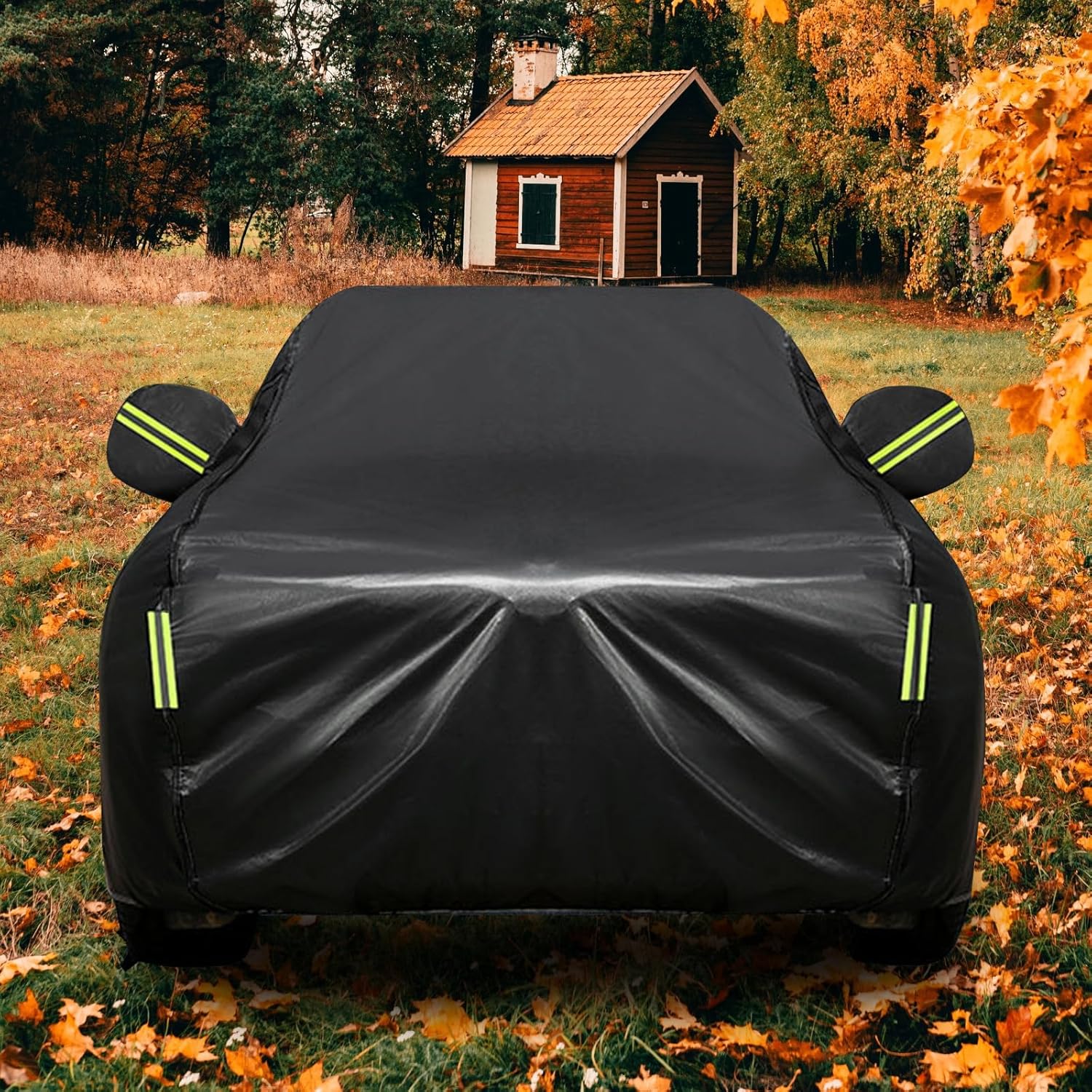 SUV Car Cover Waterproof All Weather for Automobiles, Outdoor Heavy Duty Full Exterior SUV Covers (Length: 193"-208")