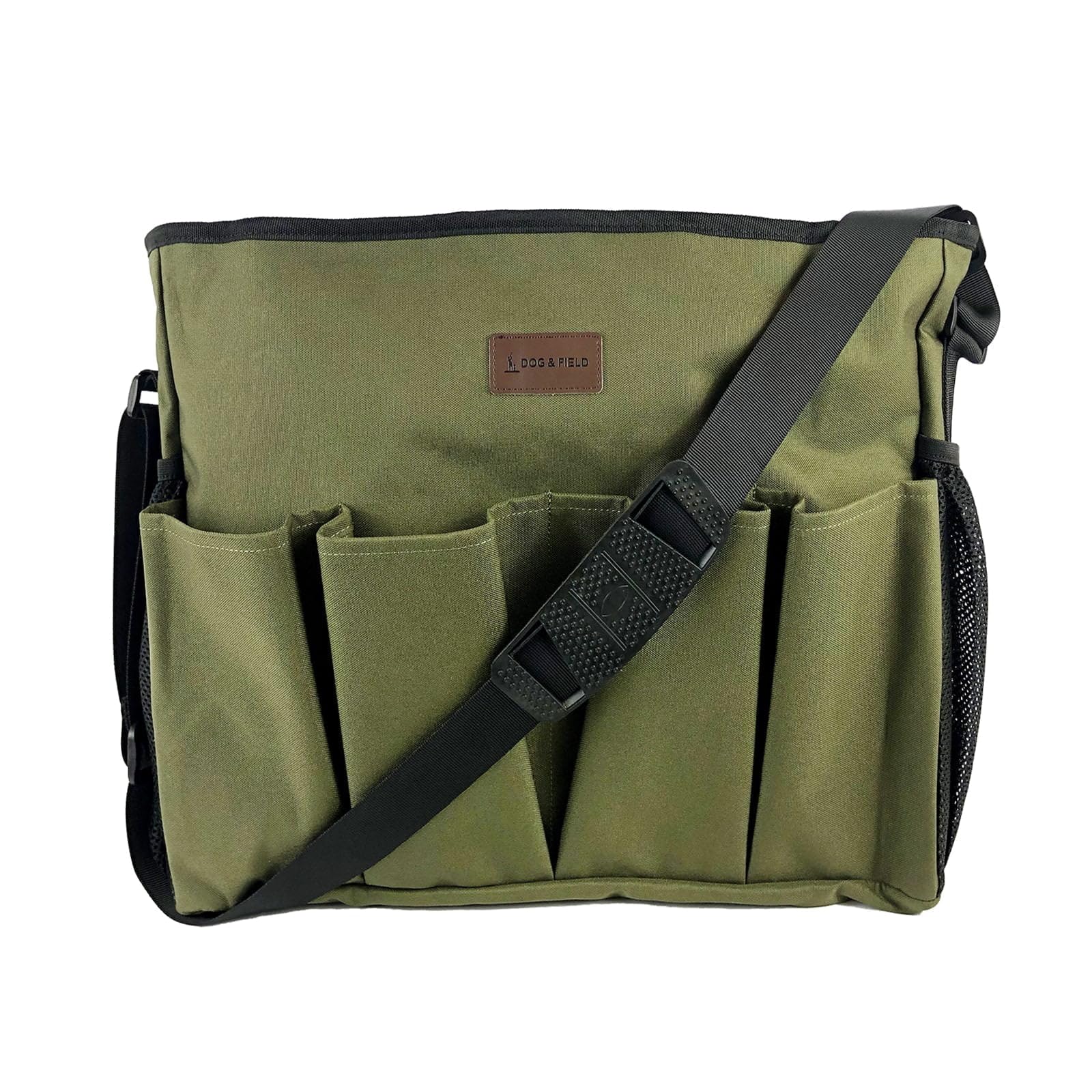 Dog & Field Maxxi Dummy Bag - Dog Training Bag with Adjustable Strap, for Gundog Canvas Dummies & Hunting Accessories, 50cm x 35cm x 10cm, Olive Green
