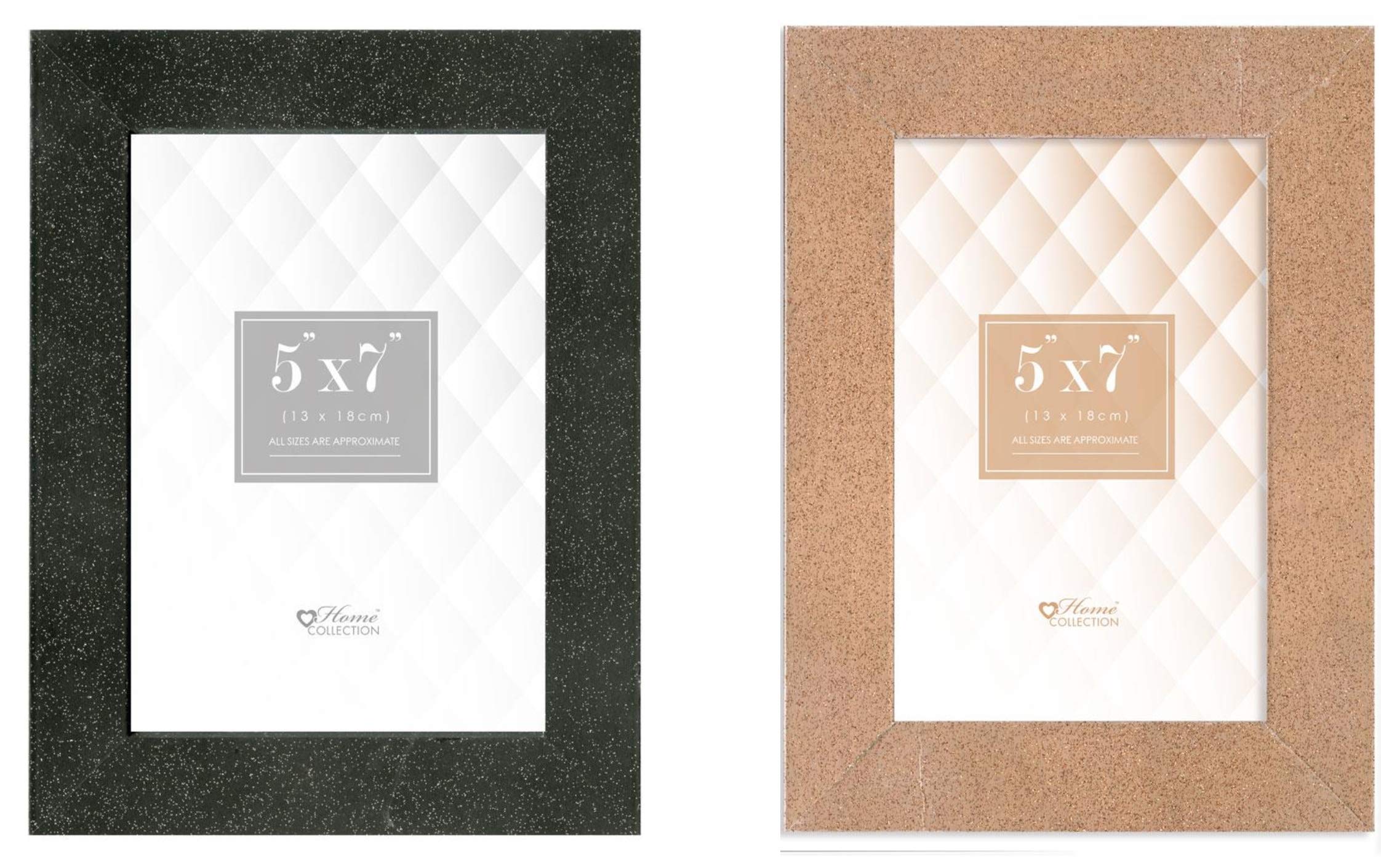 Multi-Colour Glitter Black Photo Frame 7X5