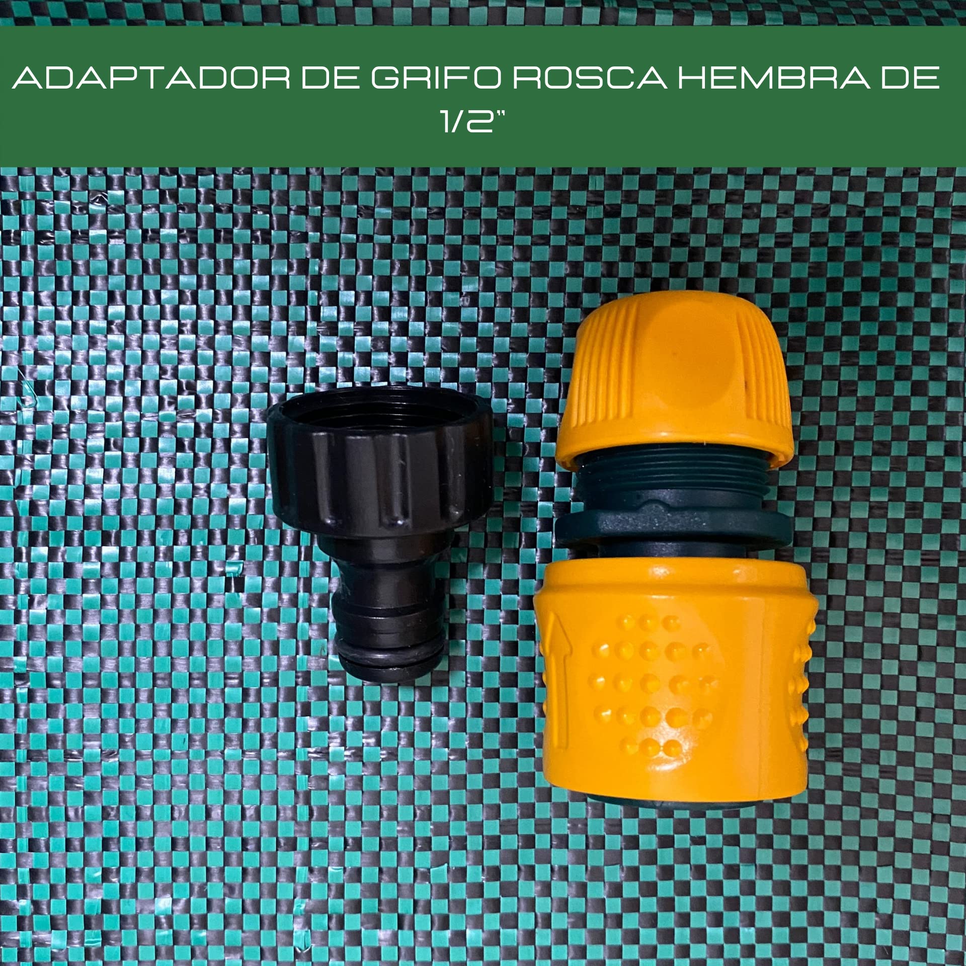 Riegolux 331020 Kit Manguera Batterie con Accesorios, Verde, 25 m
