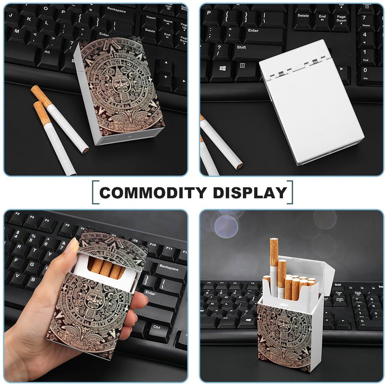 Amazon.com: Mayan Calendar End of The World Cigarette Case Normal Size Cigarette  Holder Case Skul Style Box 20 Capacity Women and Men Perfect for Roll Your  Own Cigs : Health & Household