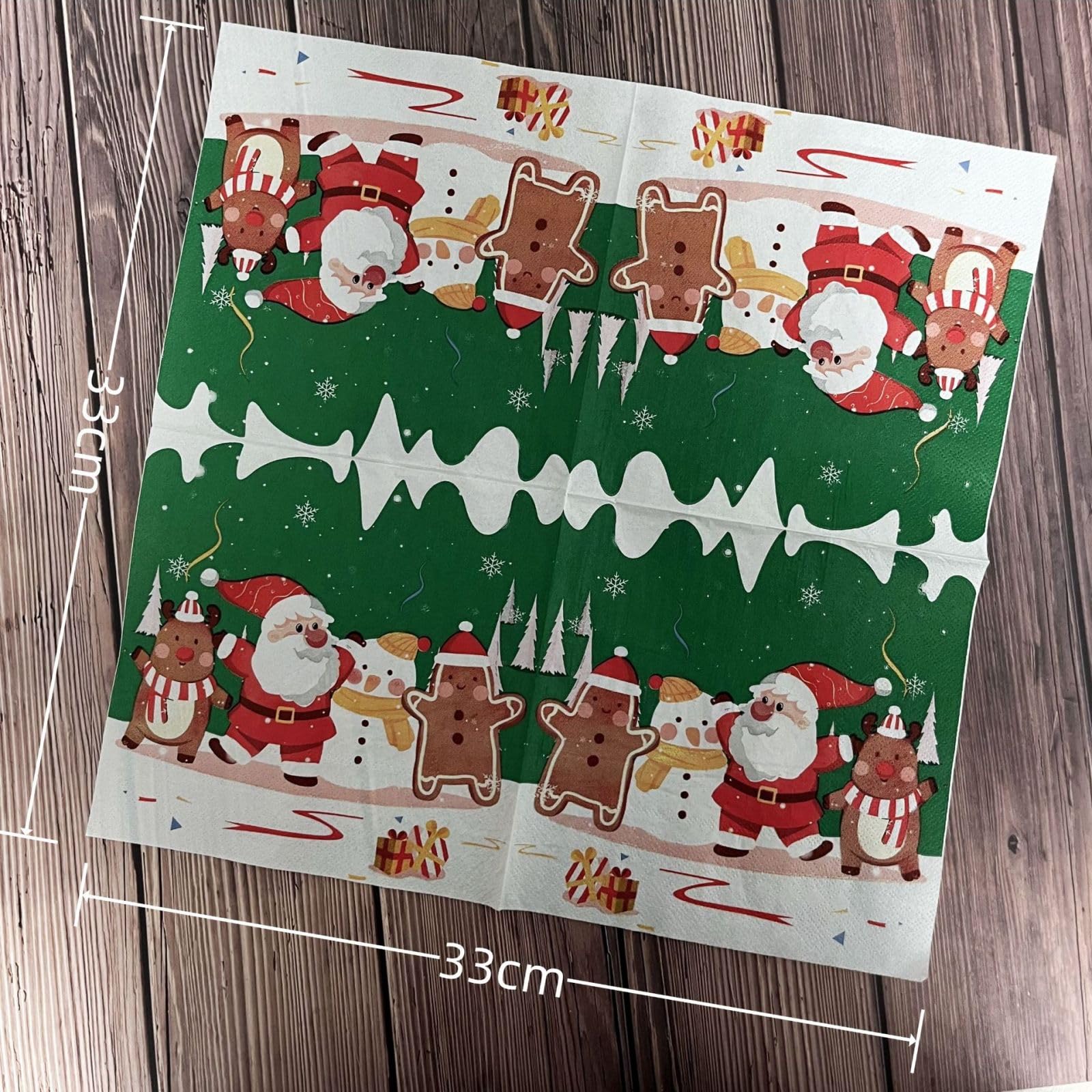 Servilletas Papel Navidad Animal Servilletas Decoupage Decoradas Papel Higienico Desechables Toilet Paper Cumpleaños Cocktail 2 Capas Paper Towels Bodas Fiesta Jardín 30 Paquetes(33x33cm）
