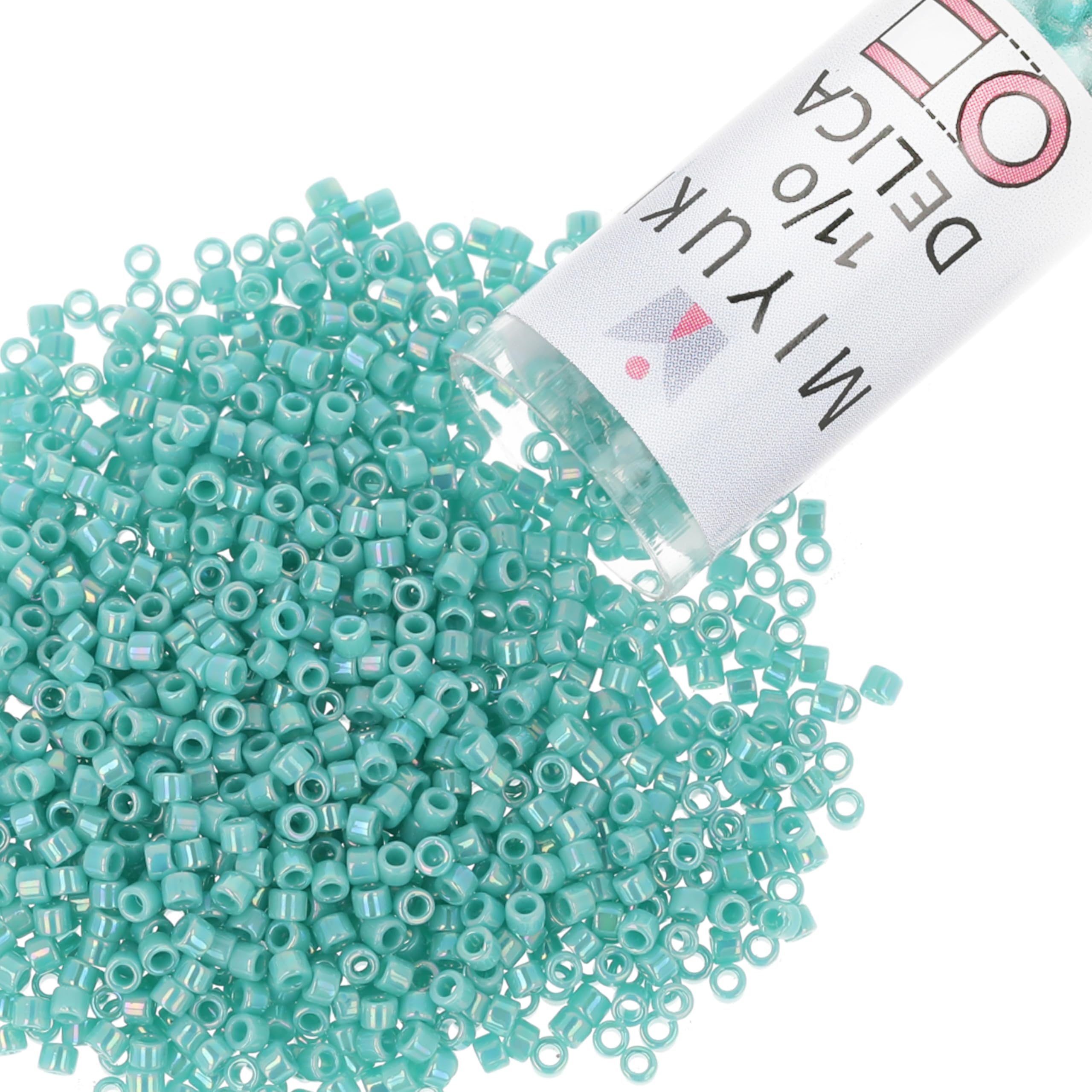 Miyuki Opaque Turquoise Ab Db166 Delica Seed Beads, 7.2G,