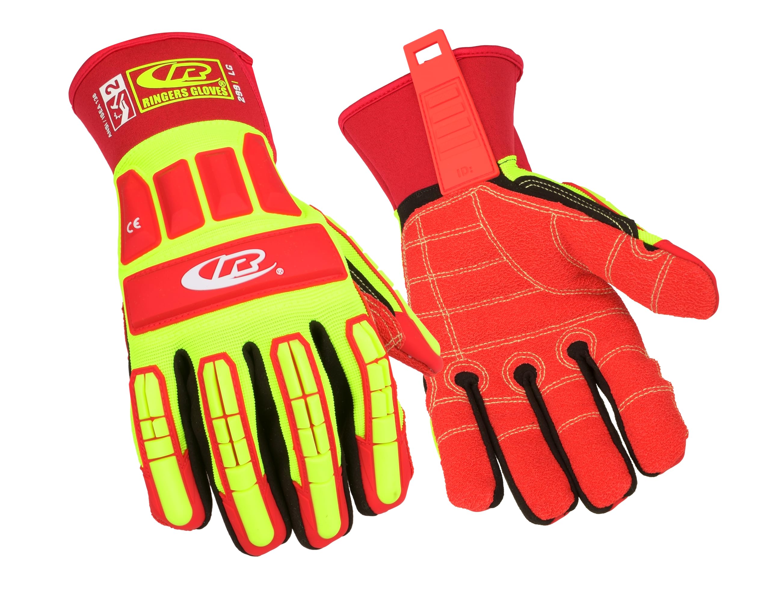 Ansell Ringers R299 Robocze rękawice do ochrony mechanicznej, Rozmiar 9 (L), Żółty (5 Pairy)