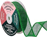 Vista 111 de Mandala Crafts Cinta de arpillera turquesa con alambre de 1 pulgada de ancho para manualidades, rollo de 10 yardas de cinta rústica de arpillera