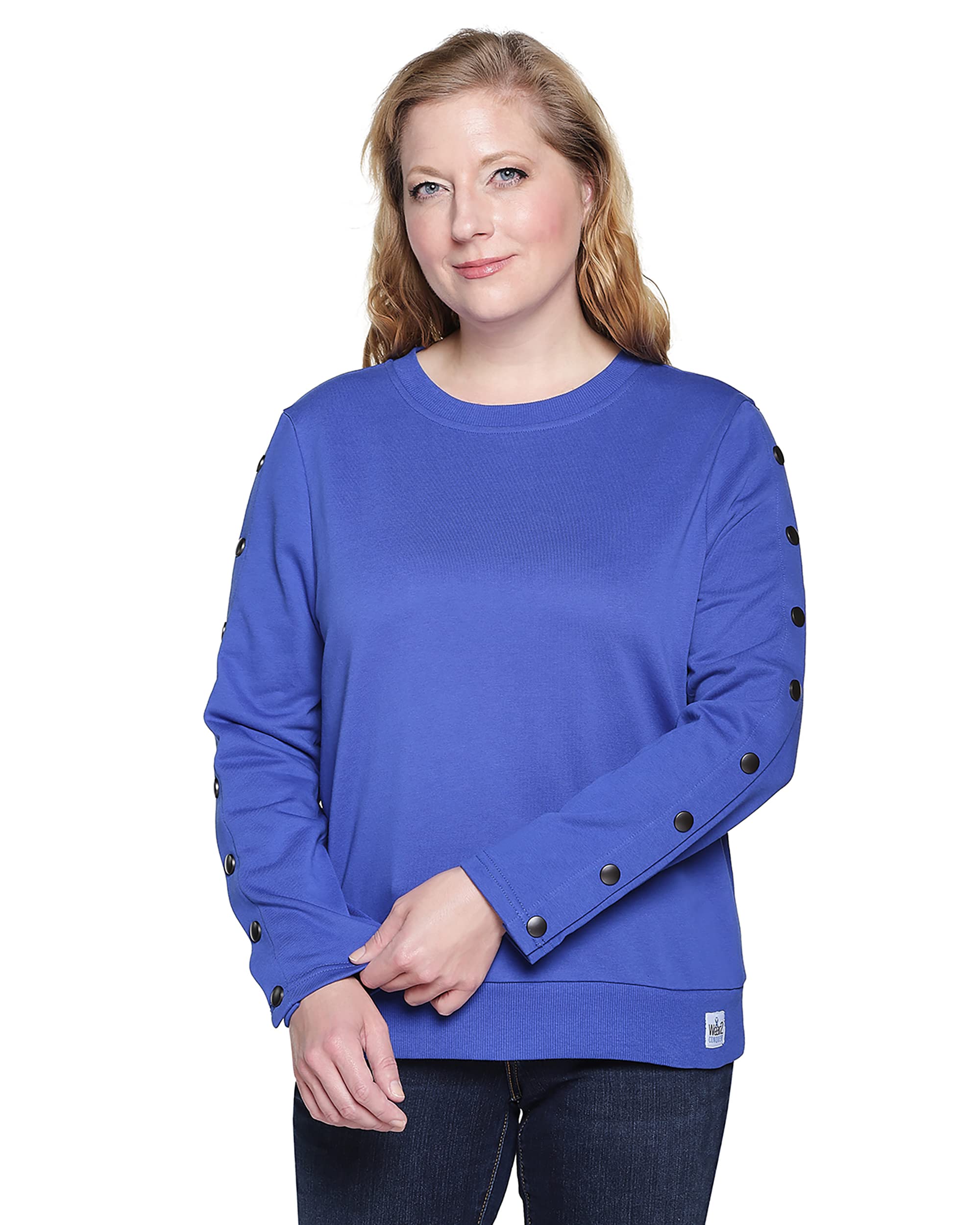 Wear 2 ConquerWomen’s Dialysis | Chemotherapy Shirt | PICC Line Access | Infusions Royal Blue