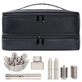 Travel Carrying Case for Hair Dryer Shark Flexstyle Dyson Airwrap Brush Double-Layer Hair Accessories Tools Storage Bag for Revlon Hairdryer Styler Organizer (Black)