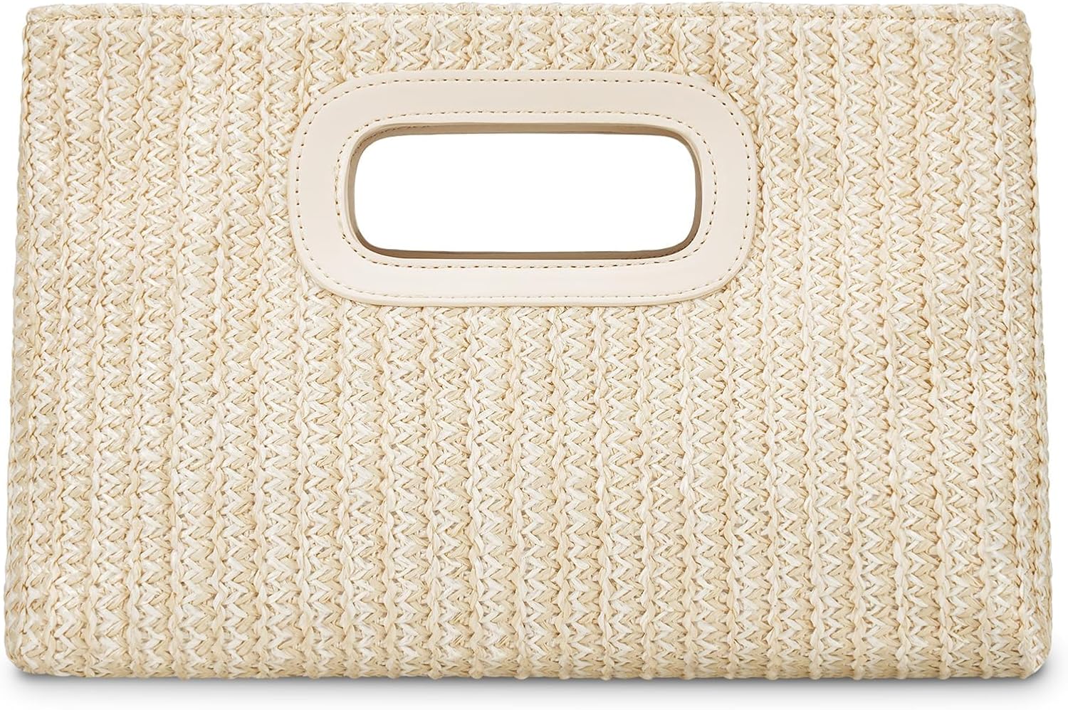 LBOYLOVE® Top Handle Clutch Handbags for Women Raffia Evening Bag, Evening Handbag Shoulder Crossbody Purse with Gold Chain, Woven Beach Summer Bag