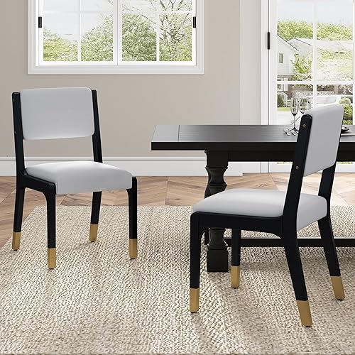 Miniatura 2 de Dining Chairs Set of 2 for Room, Modern Farmhouse Kitchen Table & Seating Chair Sets with Solid Wood Legs and Padded Seat, Side Chairs for Dining
