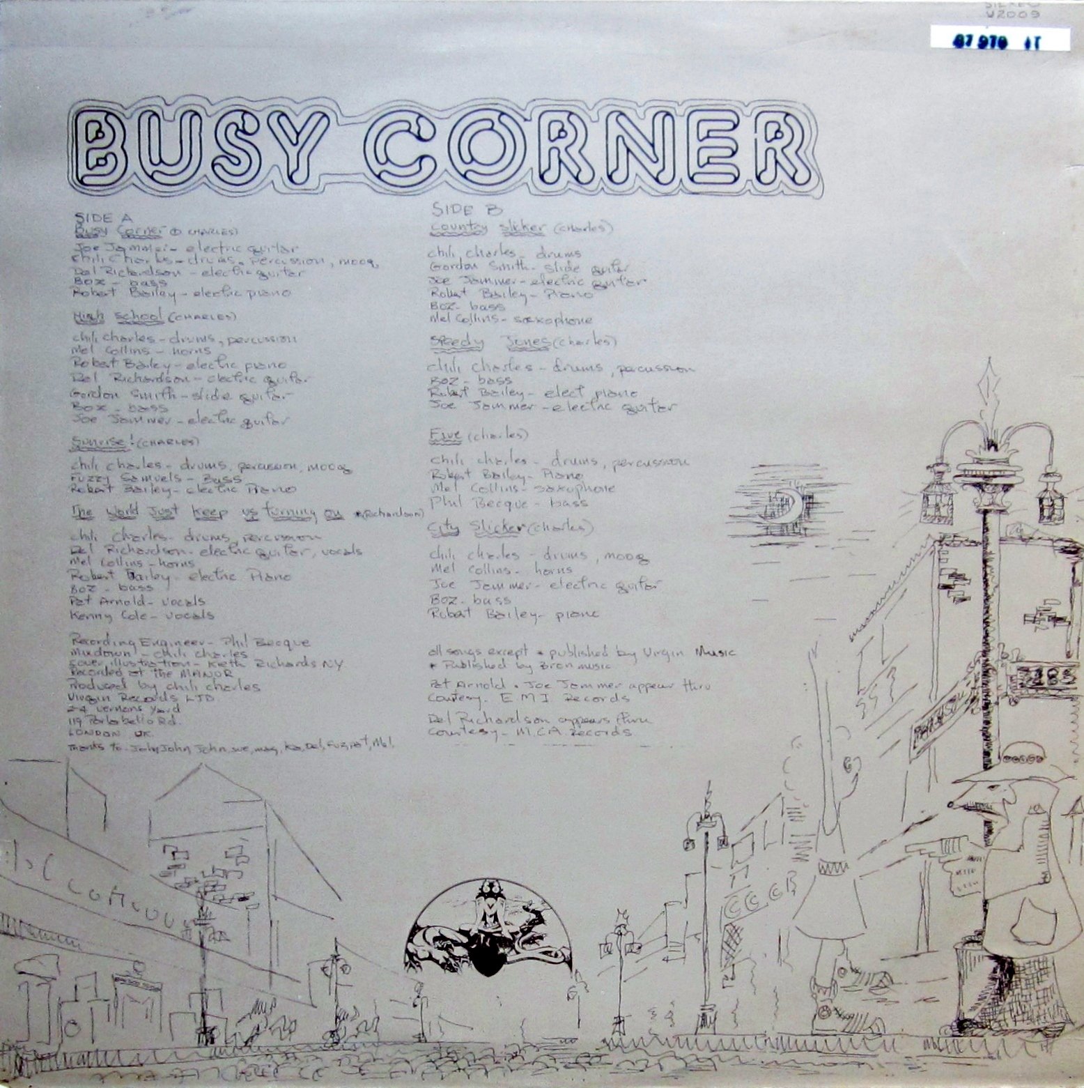 BUSY CORNER LP (VINYL) UK VIRGIN 1973