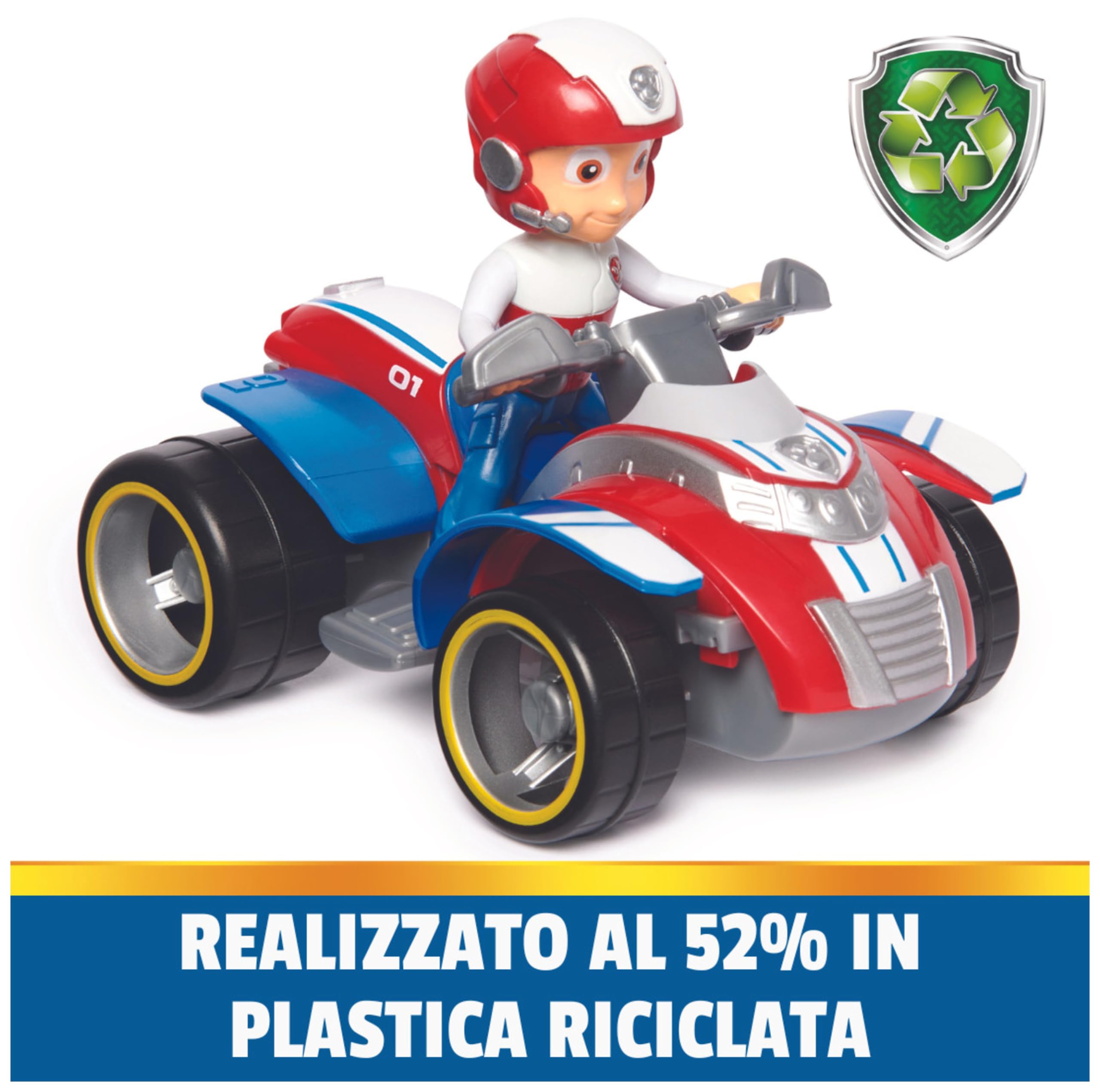 Paw Patrol, Quad di Salvataggio di Ryder, Veicolo e Personaggio Ryder, Giochi Bambini, 3+ Anni