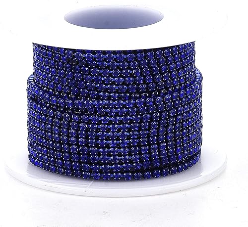 Vista 12 de Fashewelry 6 yardas de diamantes de imitación de cristal de tamaño mixto, oro y plata, bandas de diamantes de imitación de latón transparente