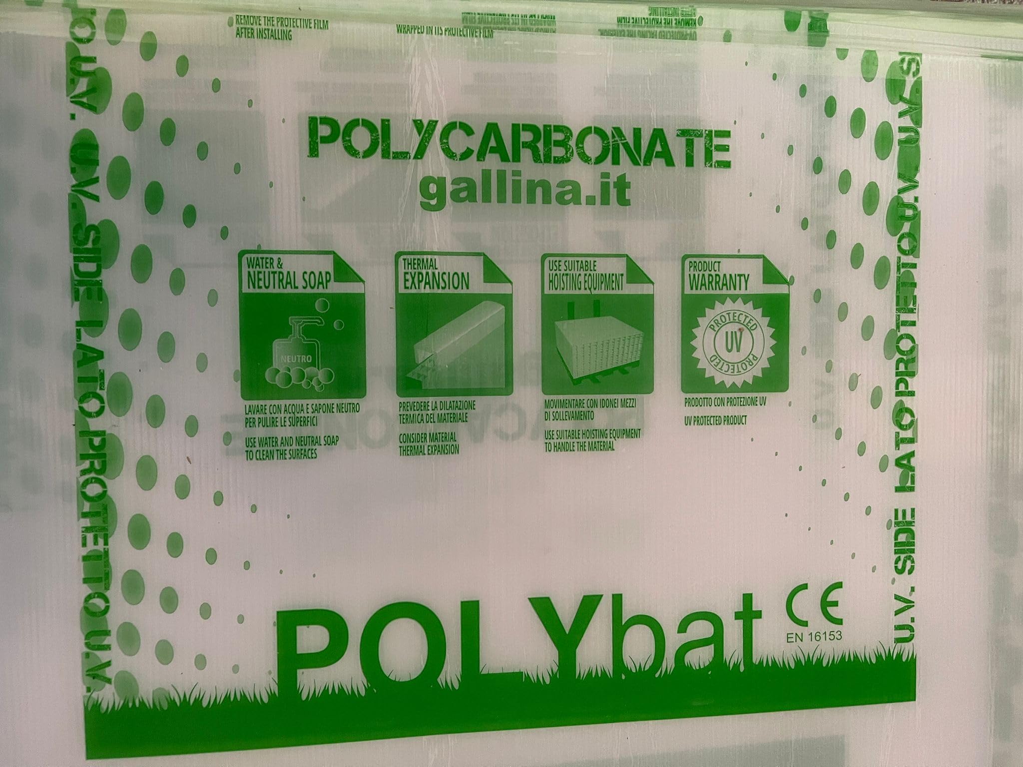 Policarbonato alveolare 6 mm trasparente mm 1050x3000