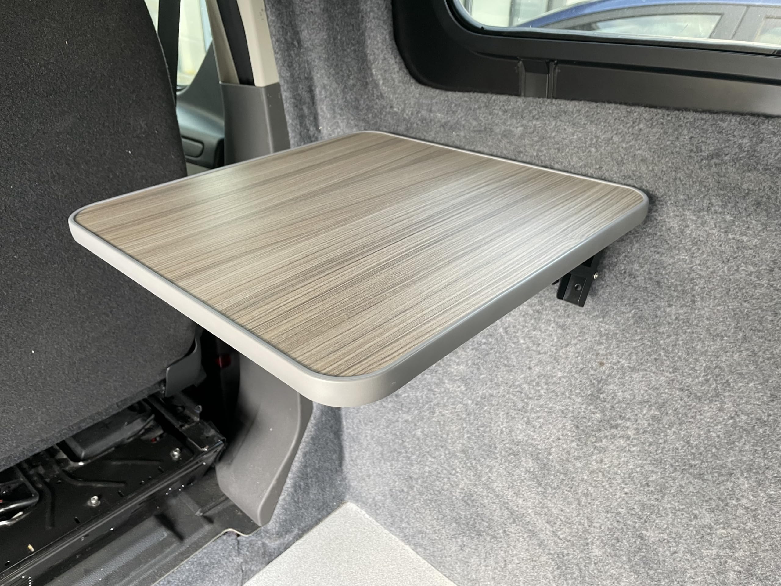 ReVace Folding Campervan Table, 400mm x 400mm with Folding Brackets, Worktop Extension (Driftwood)