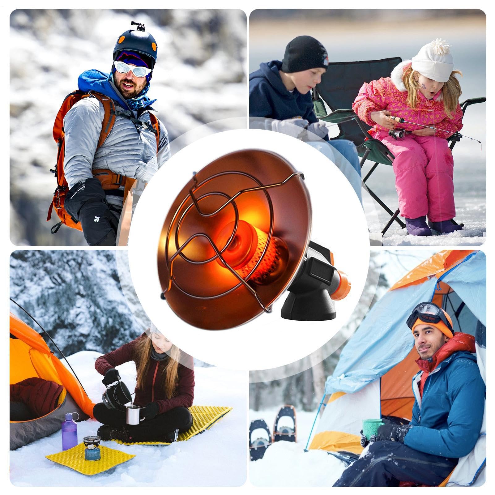 Winter-Camping-Heizlüfter, Heizung Mit für Outdoor-Camping,Edelstahl-Wärmekontrollventilator - Tragbarer -Campingkocher zum Angeln, Camping, Picknick, Reisen, Wandern