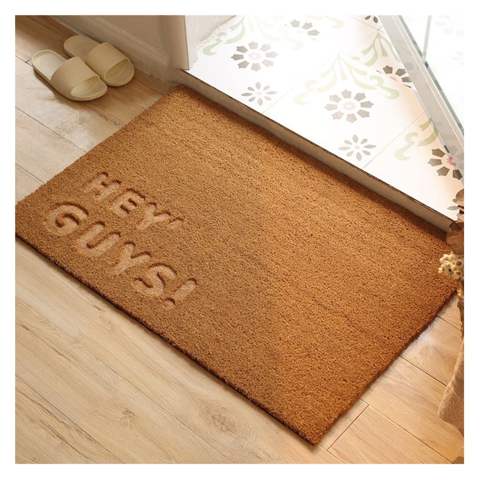Tapis de sol en fibre naturelle haut de gamme pour porche et extérieur