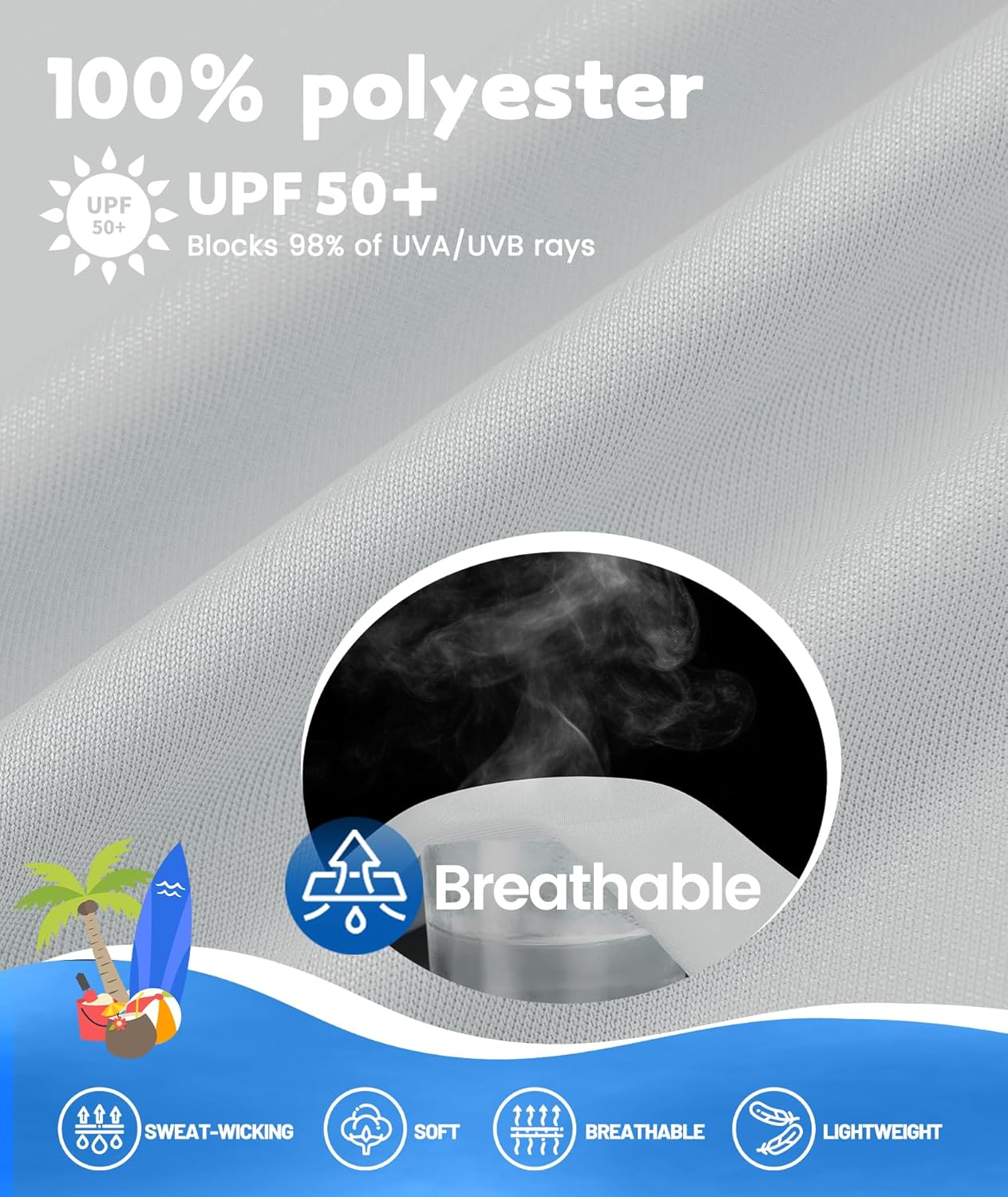 ZITY Rash Guard for Boys Swim Shirts Long Sleeve UPF 50+ Sun Protection Fishing Surfing Beach Shirts for Kids Girls - Image 5