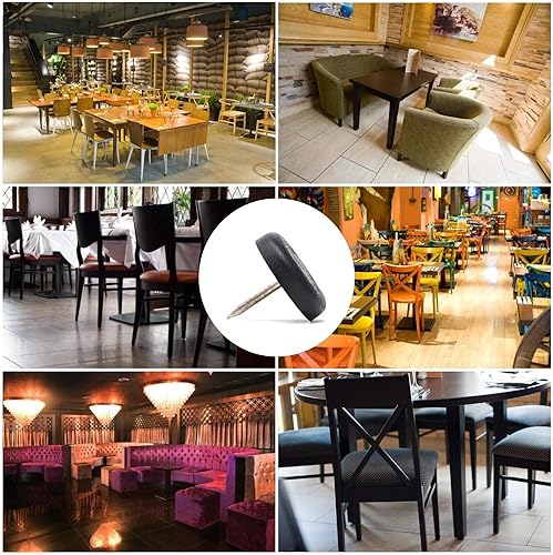 Miniatura 4 de Planeadores para muebles, silla de plástico, sofá, almohadillas deslizantes para patas de mesa, fabricado en Alemania (negro, 0.591in, consulta la