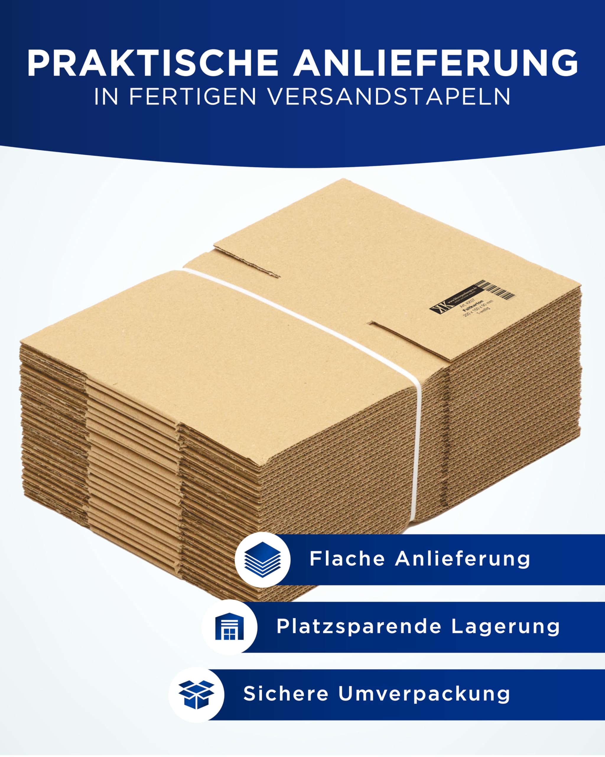 KK Verpackungen Versandkartons 200 x 150 x 90 mm Braun 1-wellig (Außenmaß 205 x 155 x 95 mm) | 400 Stück, Faltkartons Kartons für Versand als DHL Päckchen S Hermes Päckchen DPD GLS Paketklasse XS