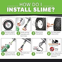 Vista 6 de Sellador Slime para neumáticos sin cámara - Paquete de 2 - 24 onzas (710 ml), Paquete de 1, Blanco