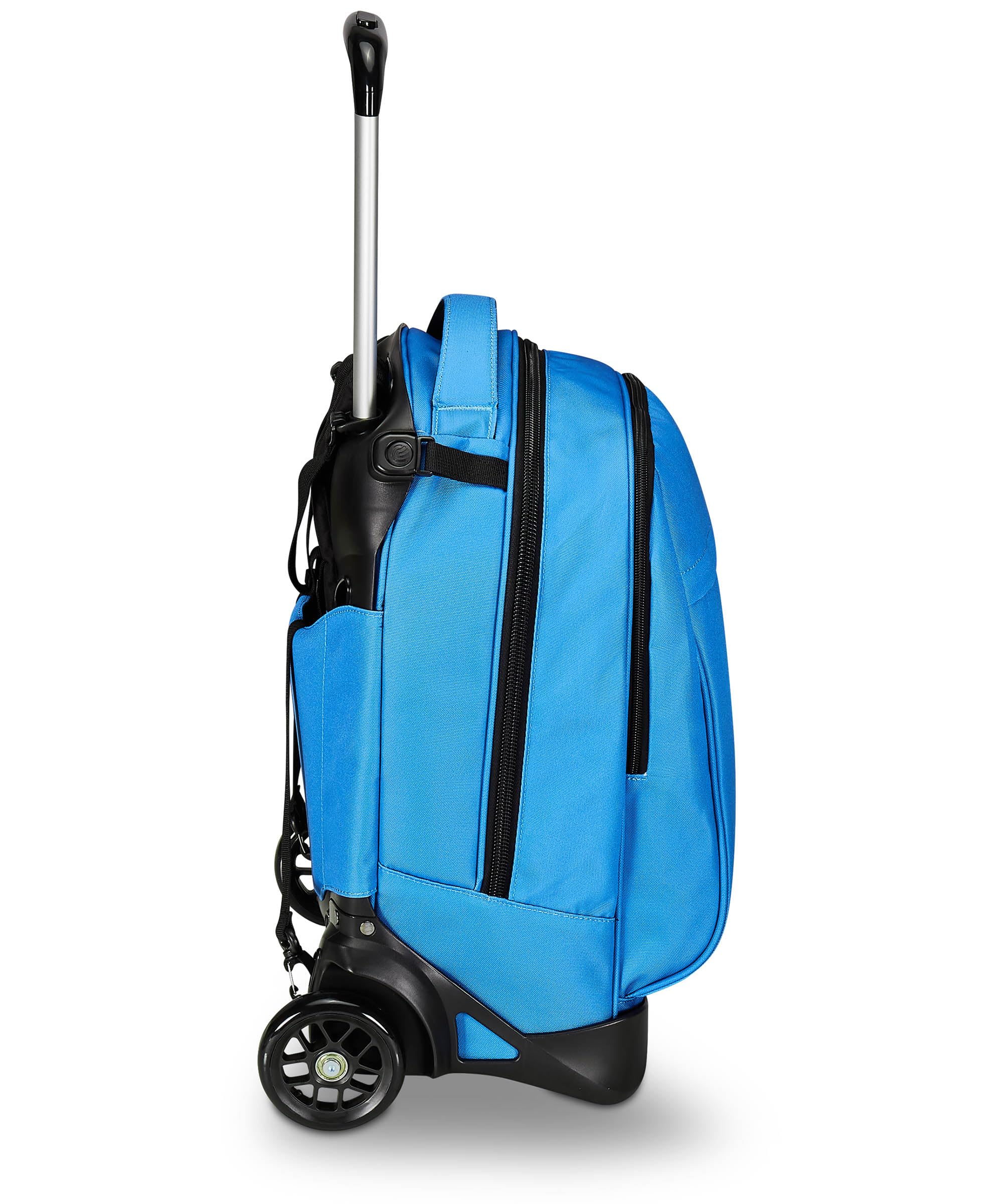 Invicta Trolley Scuola New Tech Solid, Azzurro, 3 in 1, Zaino con Carrello Sganciabile, Multi tasche, Maxi Capienrte, Scuola, Viaggio e Tempo Libero, Ragazzi