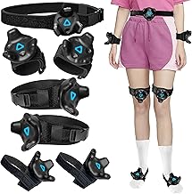 Skywin VR Tracker Belt Tracker Hand, Feet and Leg Strap Bundle for HTC Vive System Tracker Pucks (1Belt, 2 Hands. 2 Feet, 2 Leg)