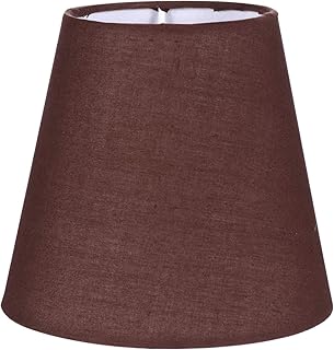 Uonlytech Cloth Lamp Shades, Barrel Chandelier Shades, Empire Shape Spider/Lampshade for Table Lamp Floor Pendant Light, 5.5x5.5x5 inch, Coffee