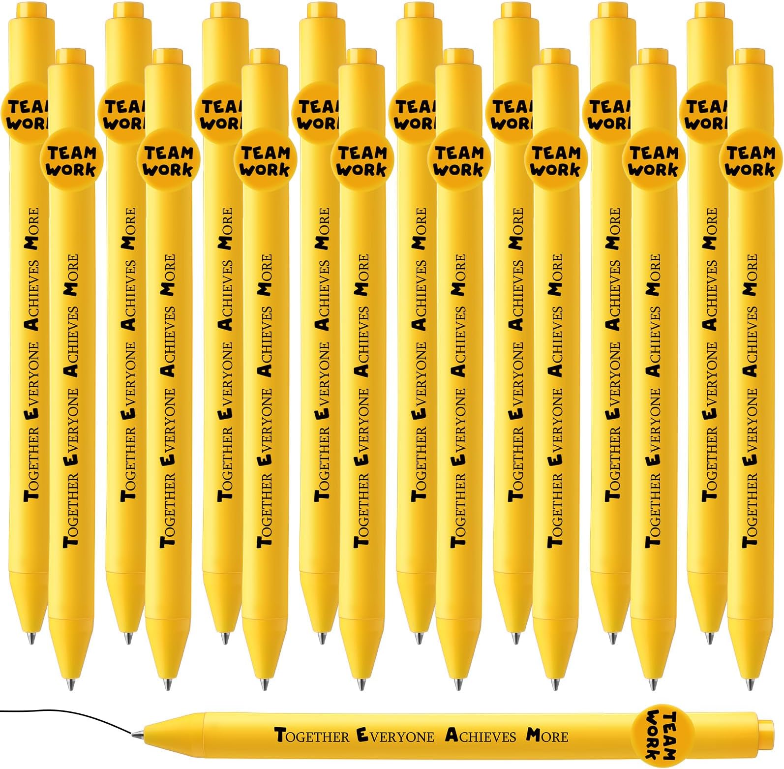 Fuutreo 50 Pcs Funny Pens Employee Appreciation Gifts Smile Face Coworker Inspirational Motivational Quotes Ballpoint Pens for Coworker Staff Team Office(Team)