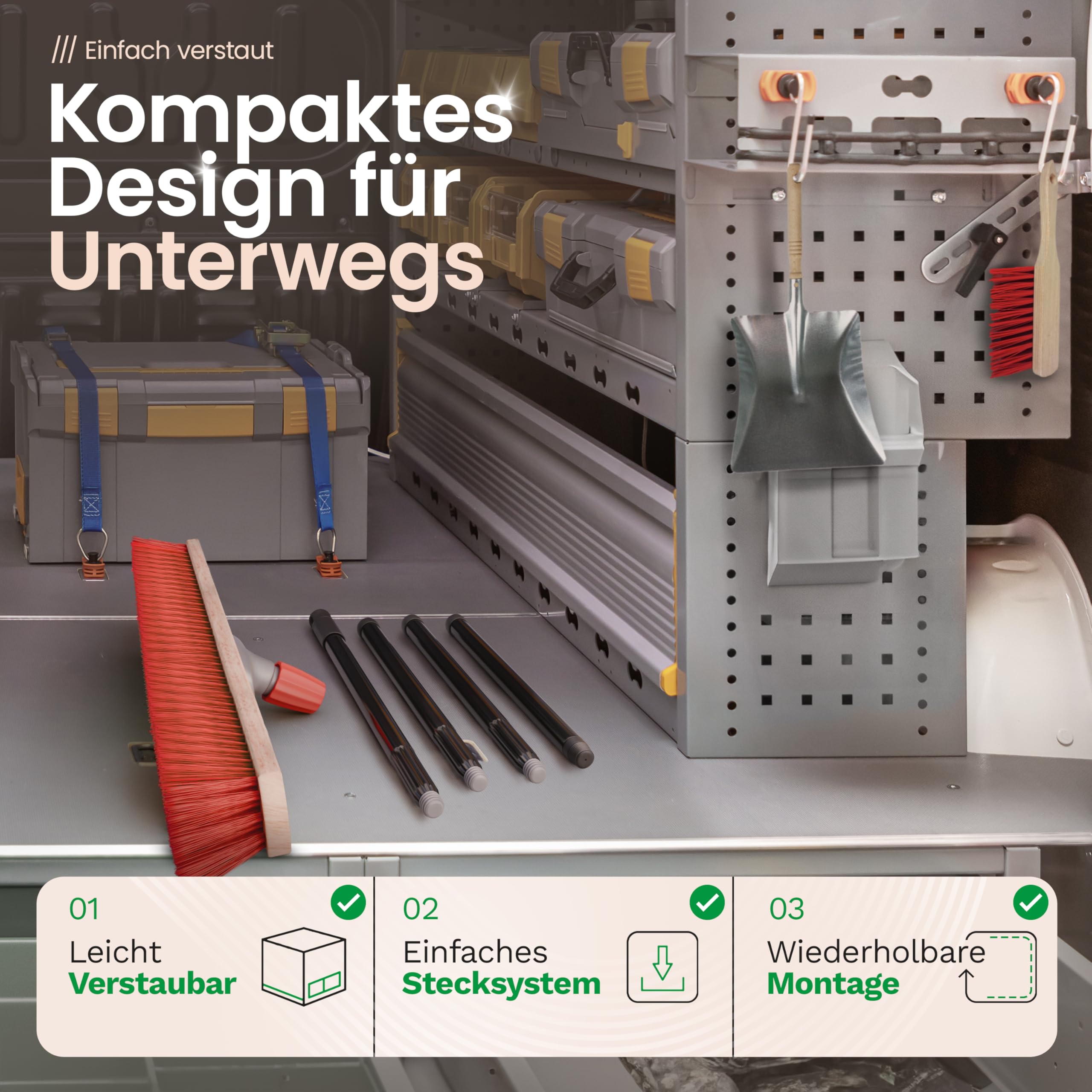 Novaliv 4X Straßenbesen 80 cm Besenkopf I ohne Stiel I Elaston rot I Besen für draußen I Industriebesen Gartenbesen Schneebesen Allzweckbesen
