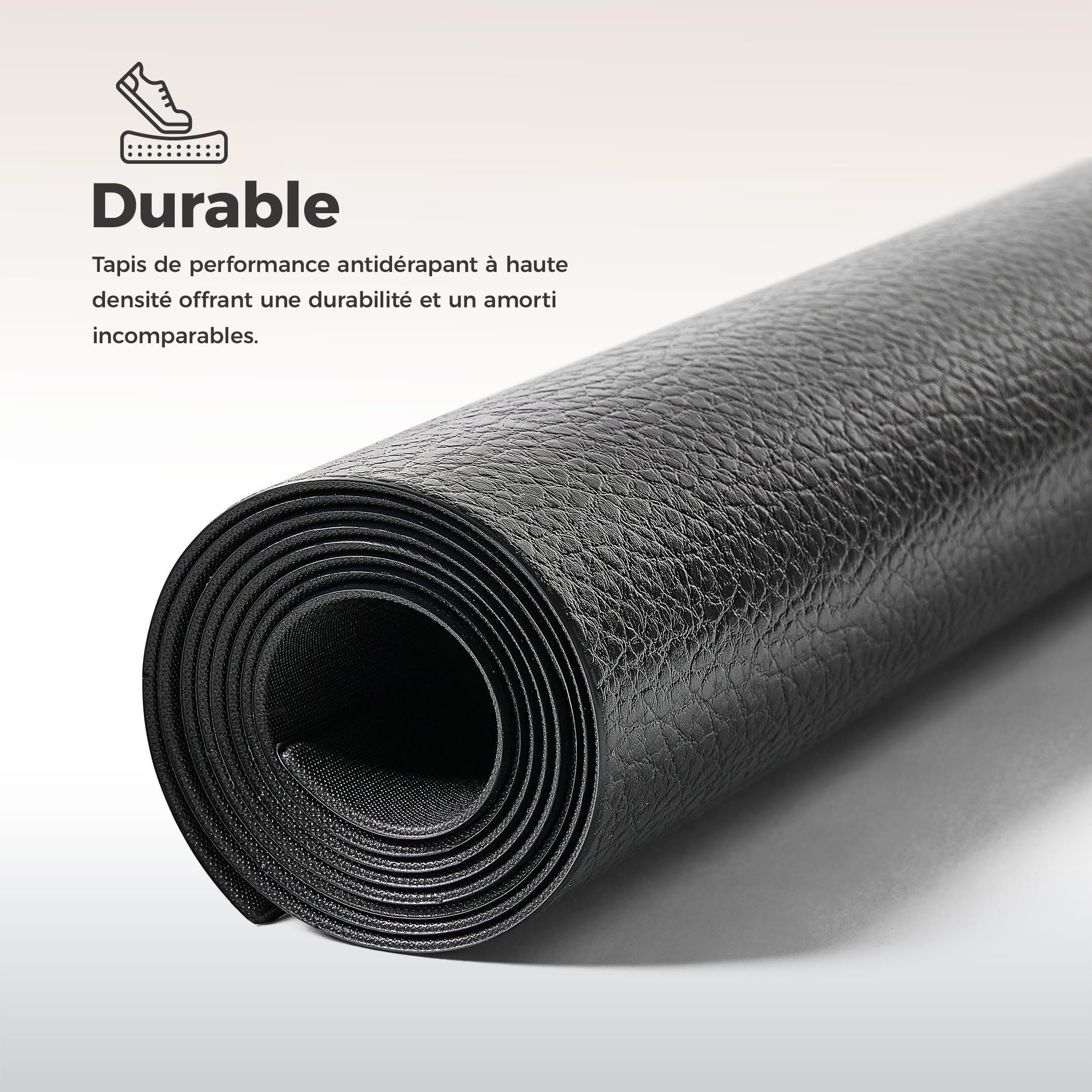 Sunny Health & Fitness Tapis Antidérapant pour Tapis de Course, Vélo Elliptique et Yoga