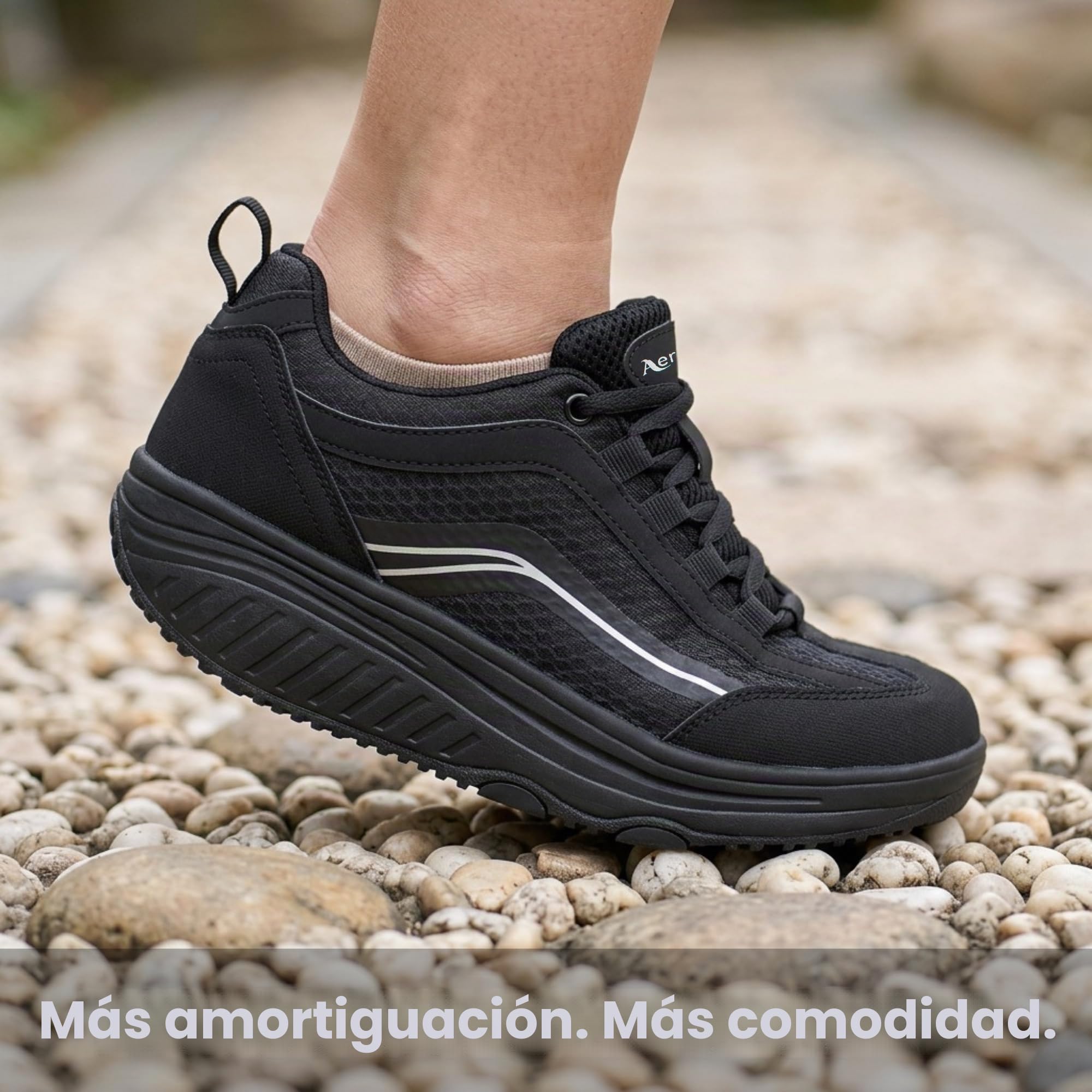 Aerosoft Walker Comfort Zapatillas con cordones espuma viscoelástica