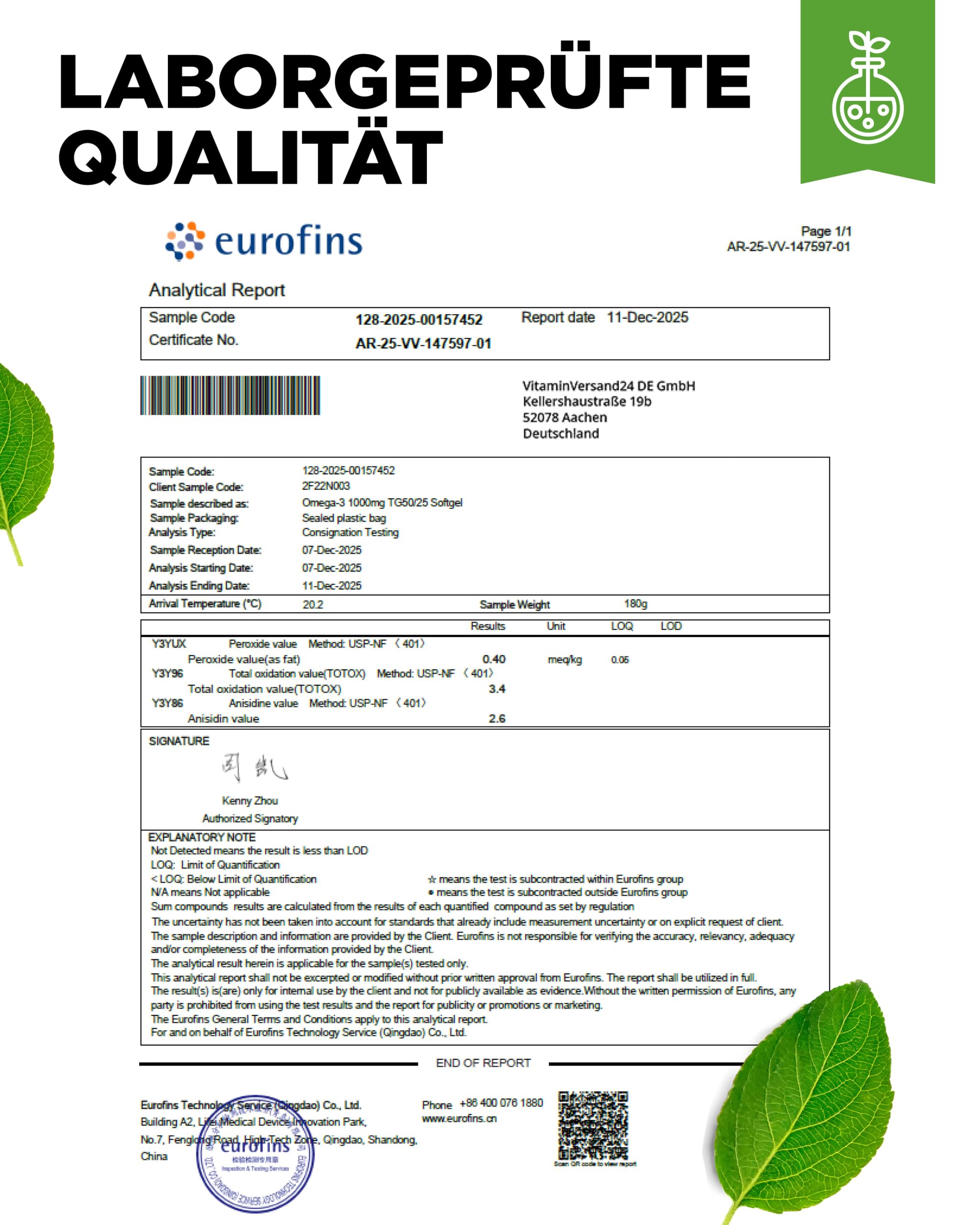 vit4ever Premium Omega 3-80% Omega-3-Fettsäuren - 365 Kapseln | 1000 mg Fischöl mit 400 mg EPA & 300 mg DHA - Triglycerid-Form - aufwendig gereinigt - nachhaltig - Laborgeprüft