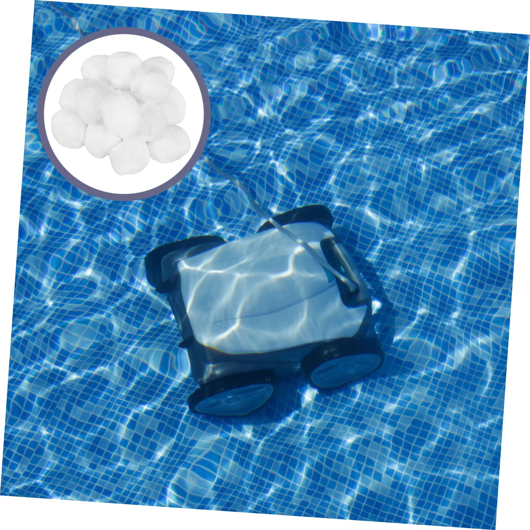 SOIMISS 1bolsa Bolas de Filtro para Piscina Medios Filtrantes Profesionales para Filtros de Acuario Bolas de Reutilizables para Piscina Doméstica Pack de Fibra