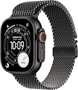 Apple Watch Ultra 3(GPS + Cellularモデル)- 49mmブラックチタニウムケースとブラックチタニウムミラネーゼループ - M