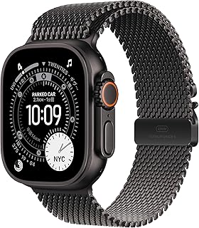 Apple Watch Ultra 3(GPS + Cellularモデル)- 49mmブラックチタニウムケースとブラックチタニウムミラネーゼループ - L (整備済み品)
