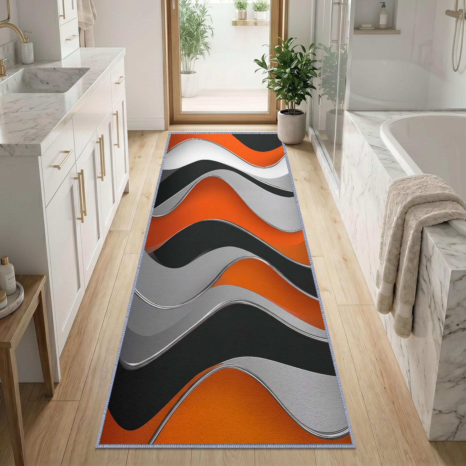 Modern Technology Fashion - Alfombra antideslizante (80 x 300 cm)