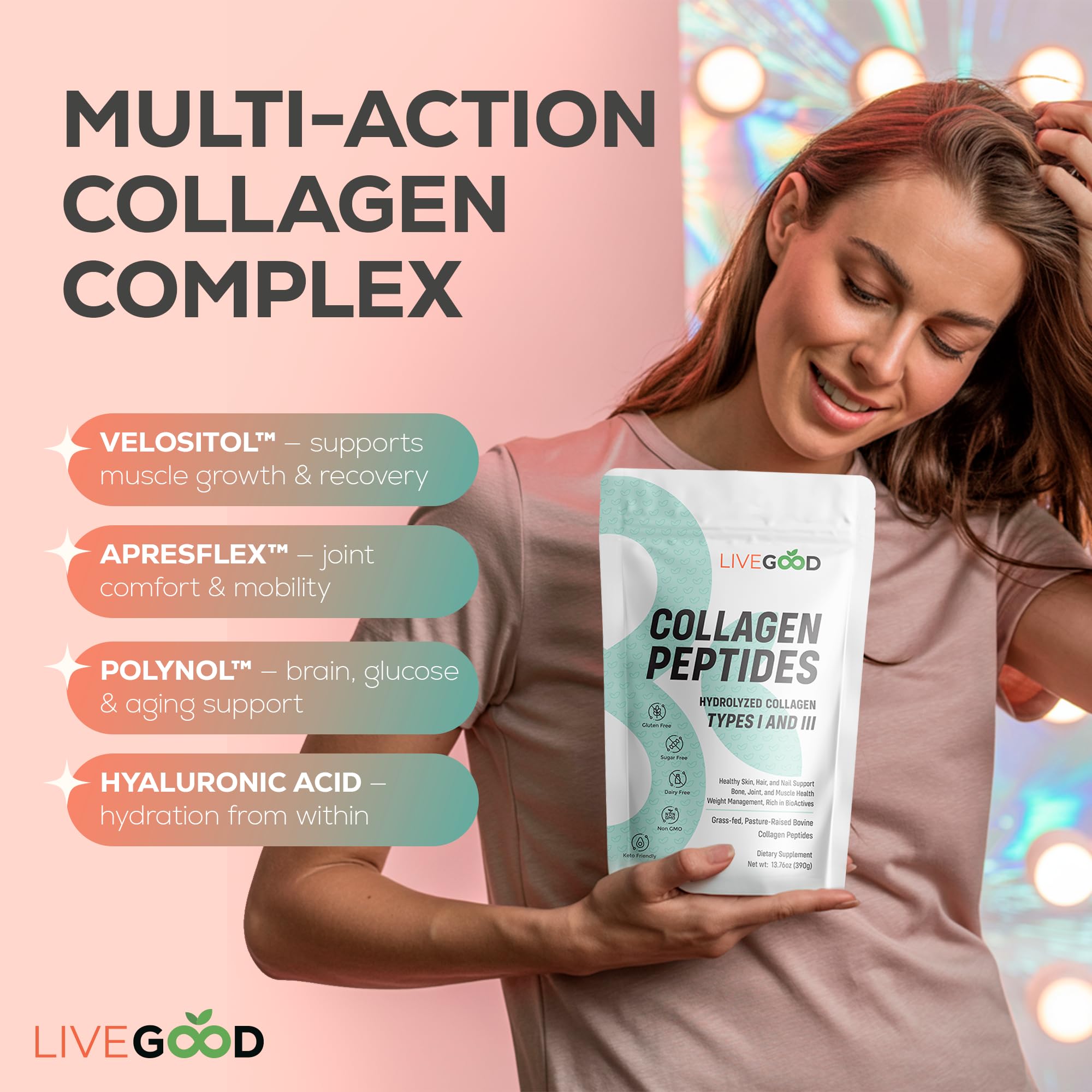 Amazon.com: LIVEGOOD Collagen Peptides Powder, Hydrolyzed Type I 