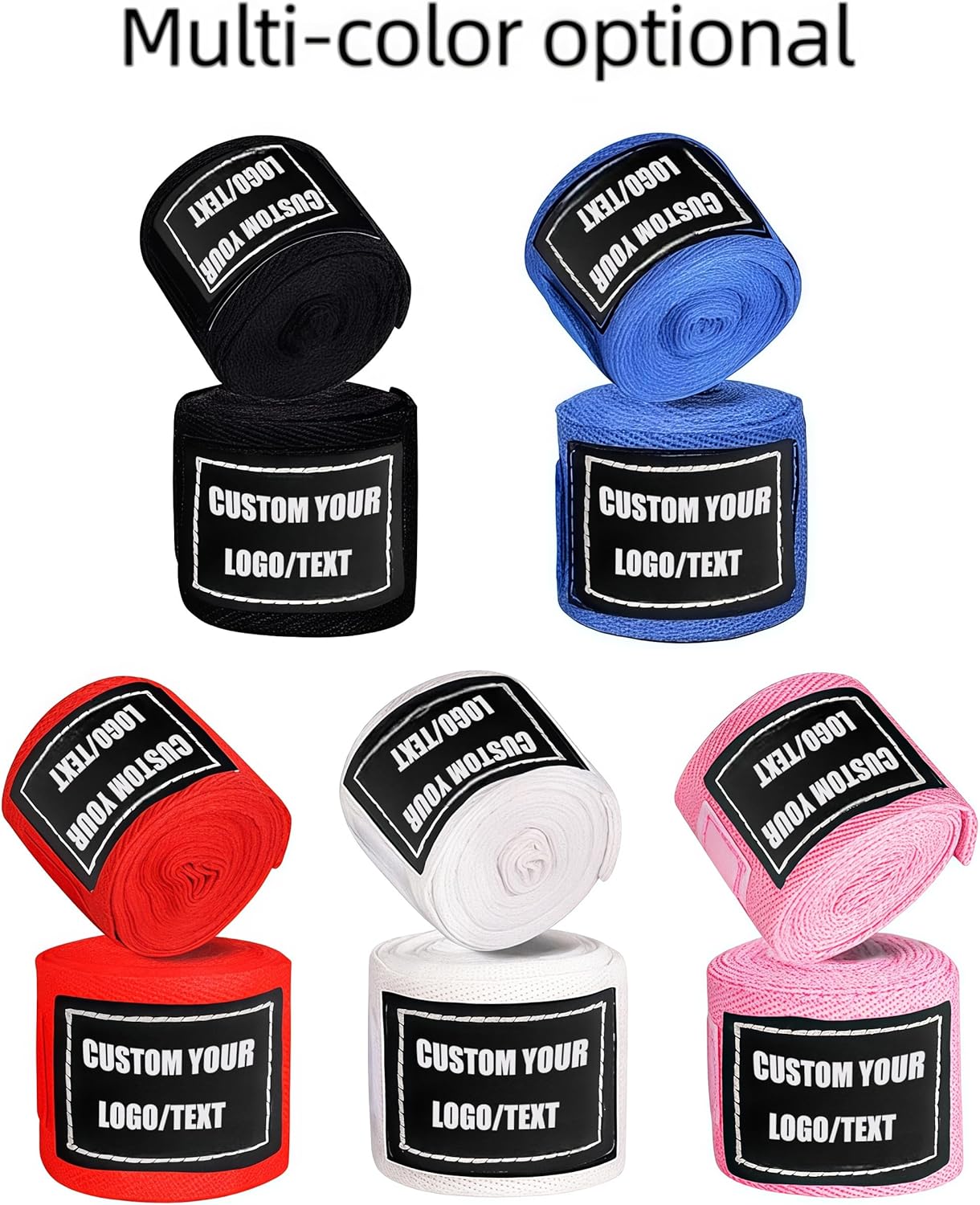 15 Pairs Custom Boxing Wraps for Hand 180 Inch/ 200 Inch Boxing Hand Wraps Bulk Handwraps for Kickboxing Muay Thai MMA Training Gym Martial Arts Sports