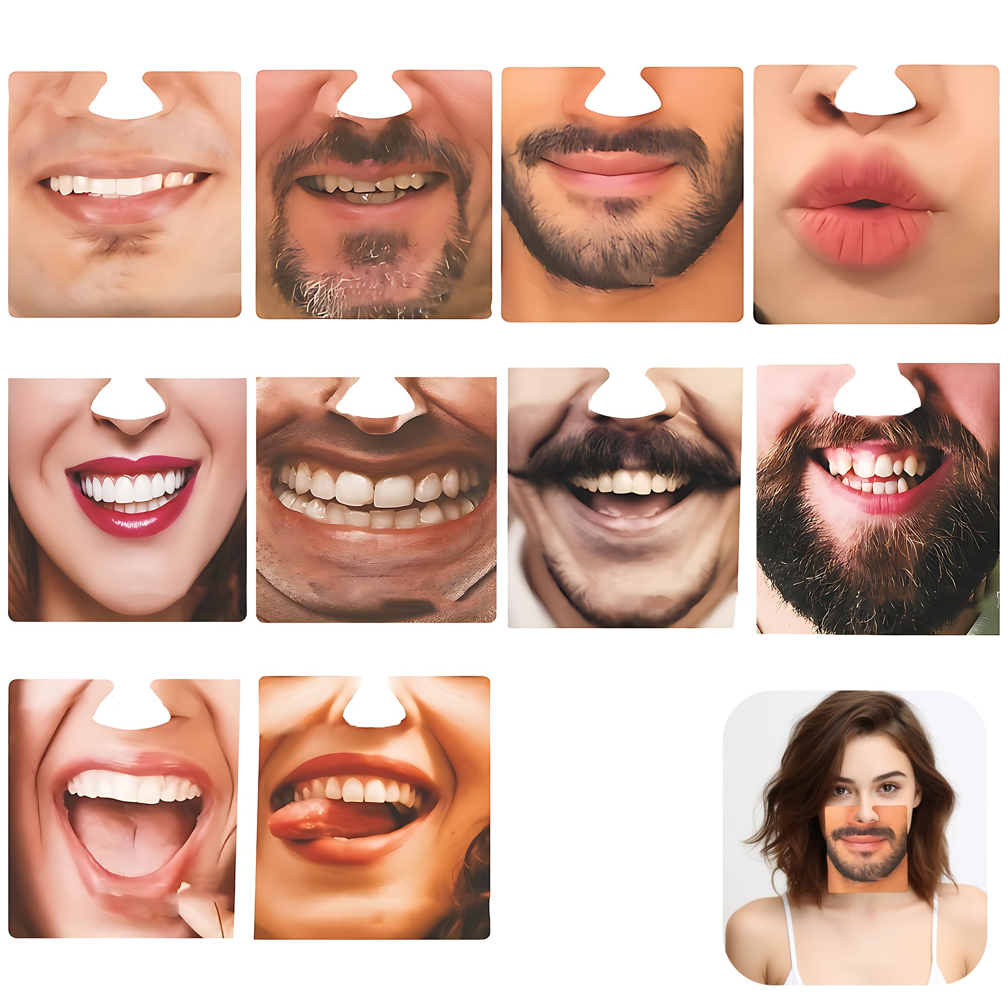 REKUA 10PCS Hilarious Photo Props Funny Party Masks, Creative Face Cover Set for Photo Booth, Decorative Party Accessories for Festival Parties Grops Decorations for Group Selfies and Celebrations