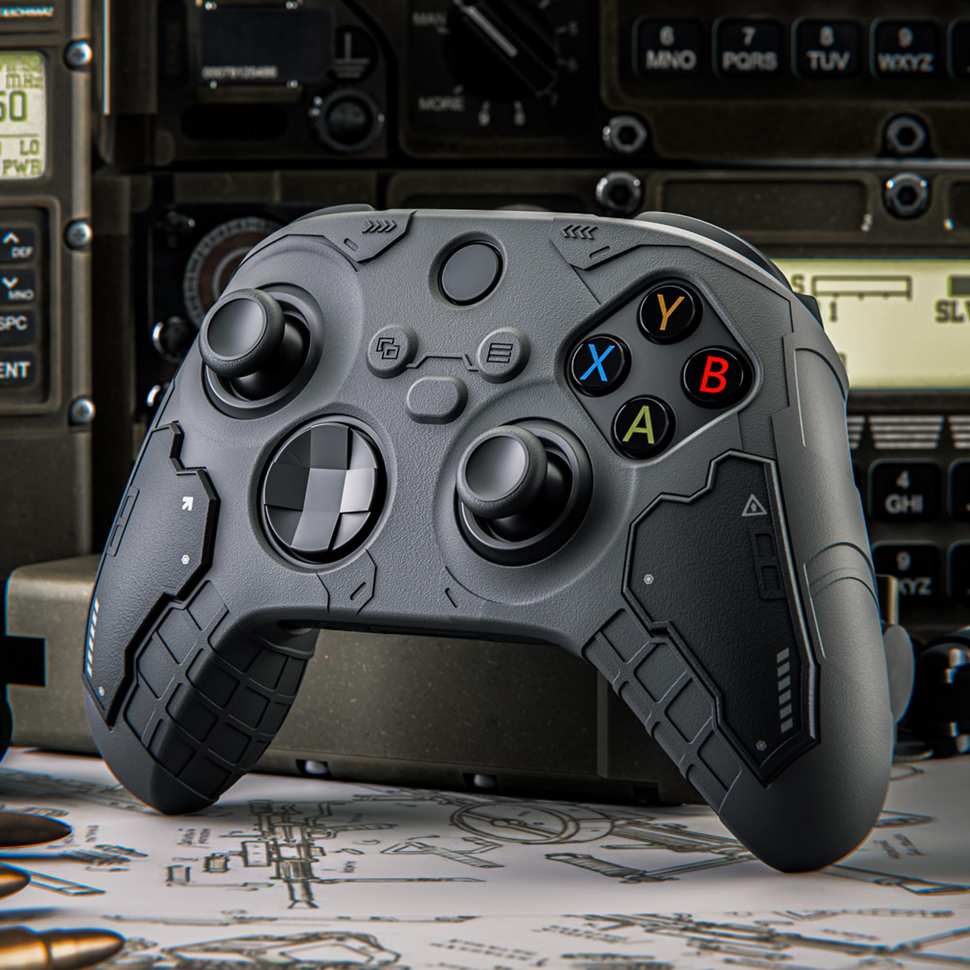 GeekShare G.S.TAC - Juego de empuñaduras tácticas de silicona antideslizante para mando Xbox Series X/S con 2 tapas de agarre para el pulgar